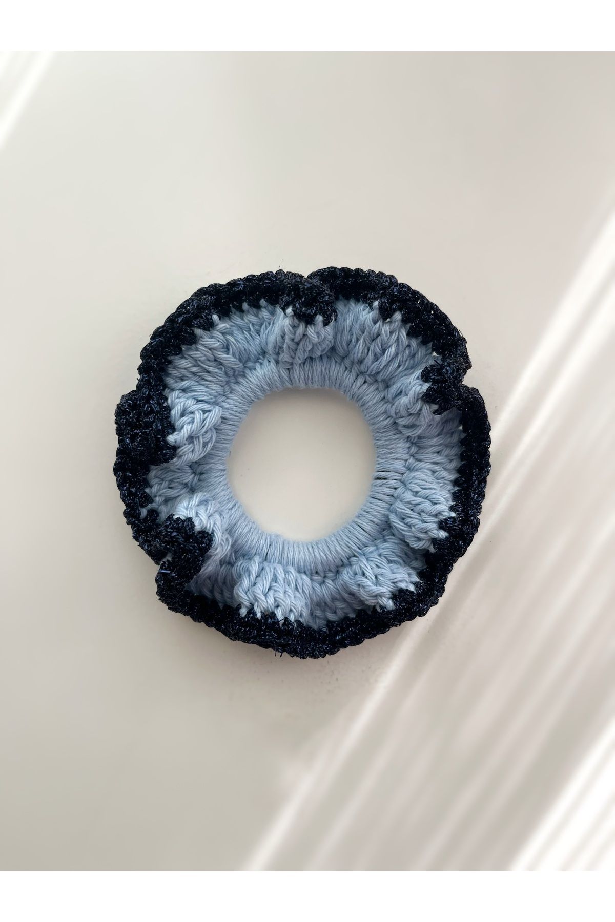 Poshy Atelier El Yapımı Örgü Scrunchie Yazlık Saç Tokası Aksesuarı Süsü