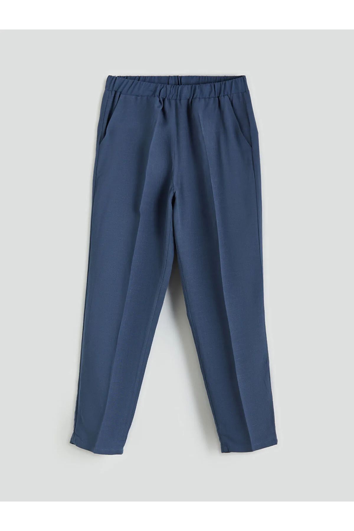 LC Waikiki-Pantaloni de damă în amestec de in cu talie elastică 3