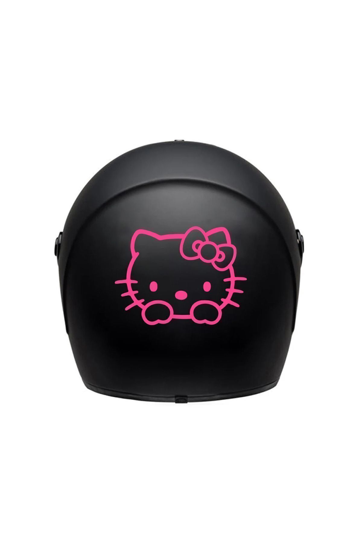 MS Major Selection Kask Pembe Hello Kitty Motor Kask Sticker