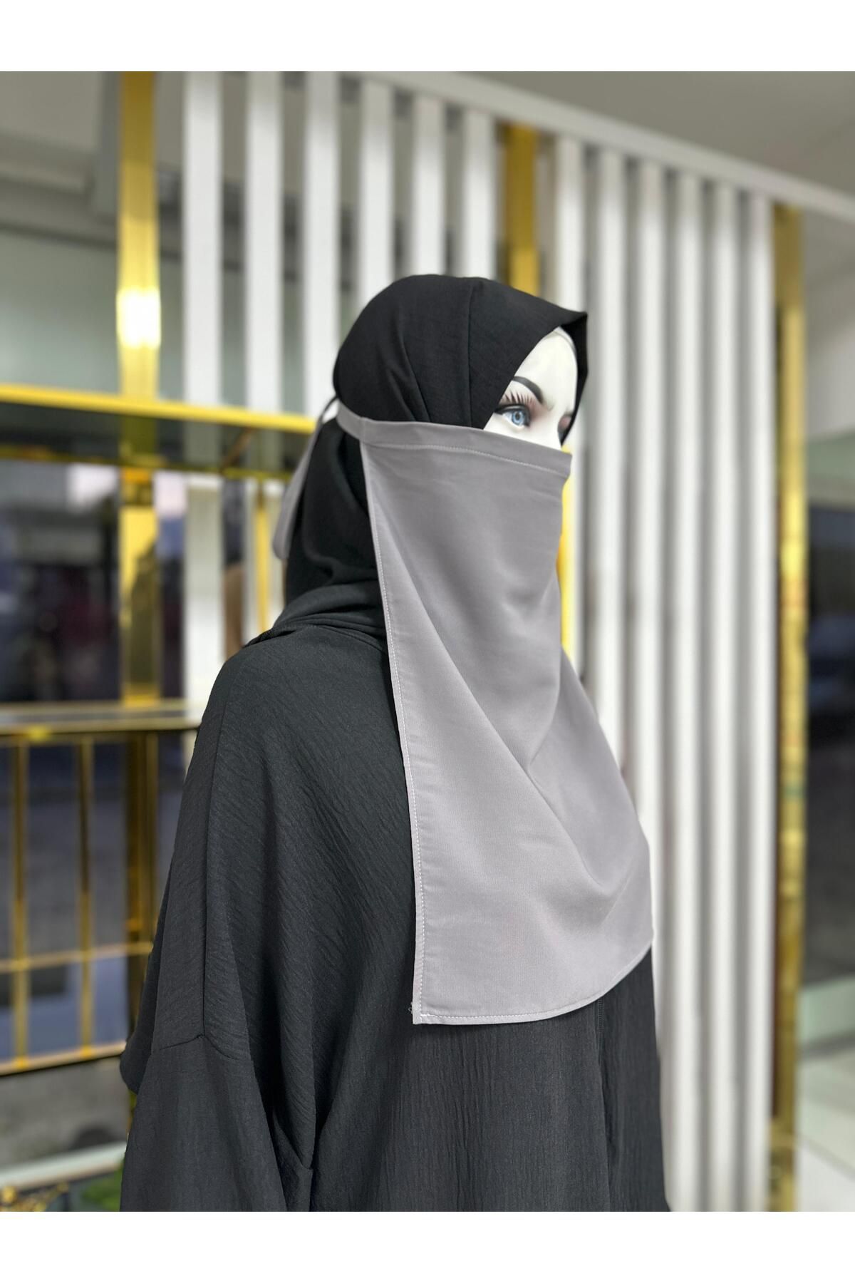 erasra class-Inner Veil Rectangular, Hijab.Nikap Gray Color 3