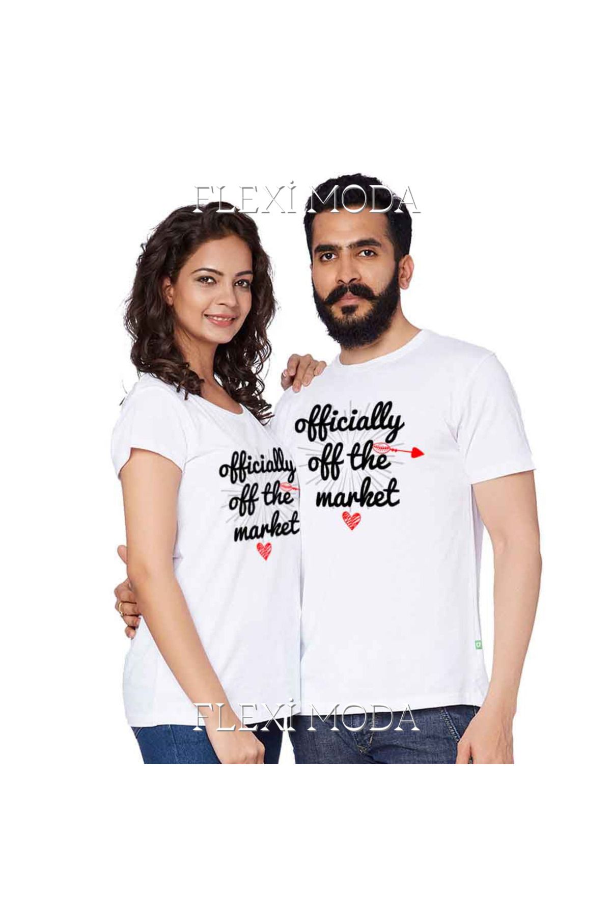 Hunors Sportswear & Company Officially Off The Market Temalı Sevgili Çift Kombini Oversize 2'li Tişört