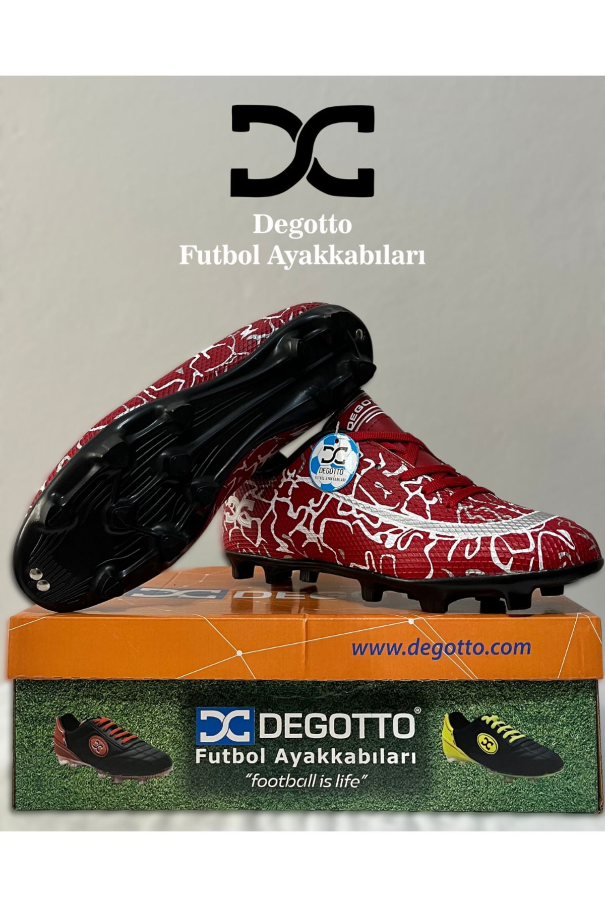 DEGOTTO Futbol Kramponu Hafif ve Esnek – Halı Saha Spor Ayakkabısı