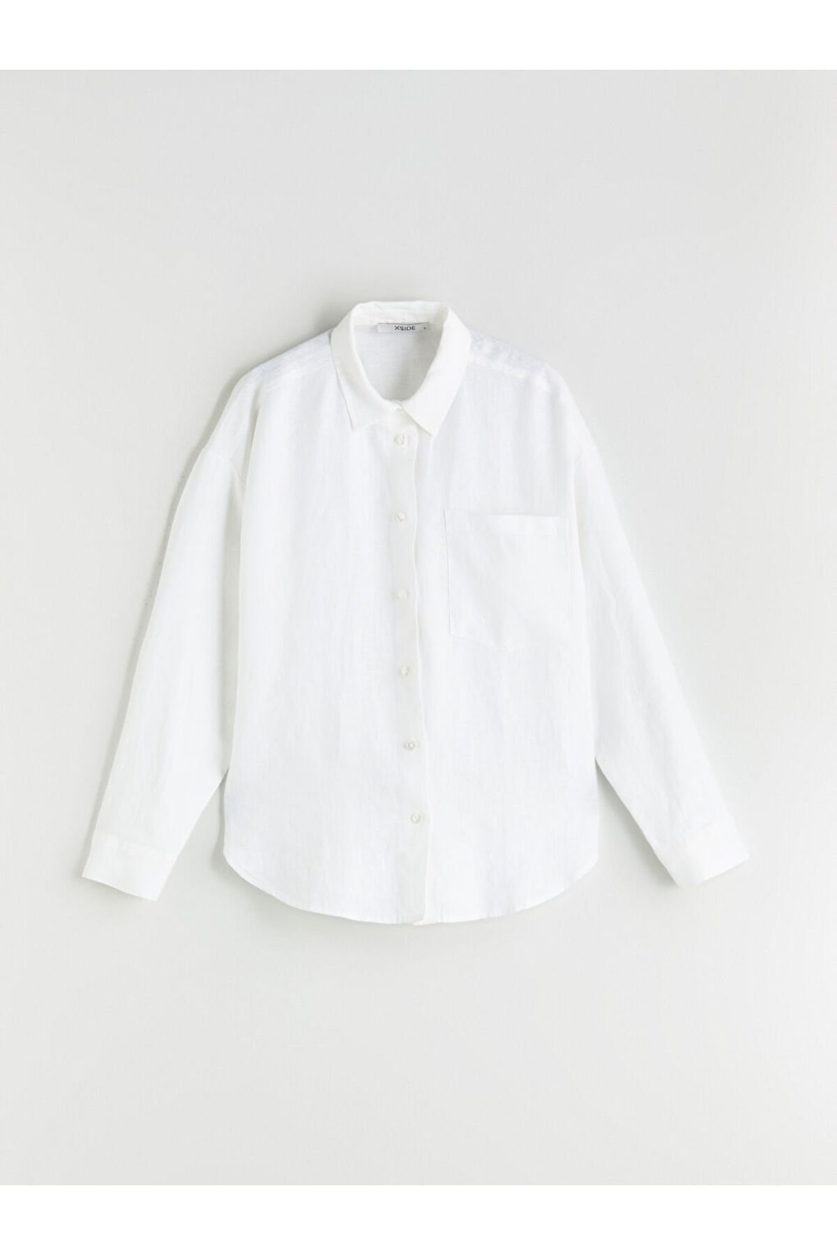 LC Waikiki LCW %100 Keten Oversize Kadın Gömlek