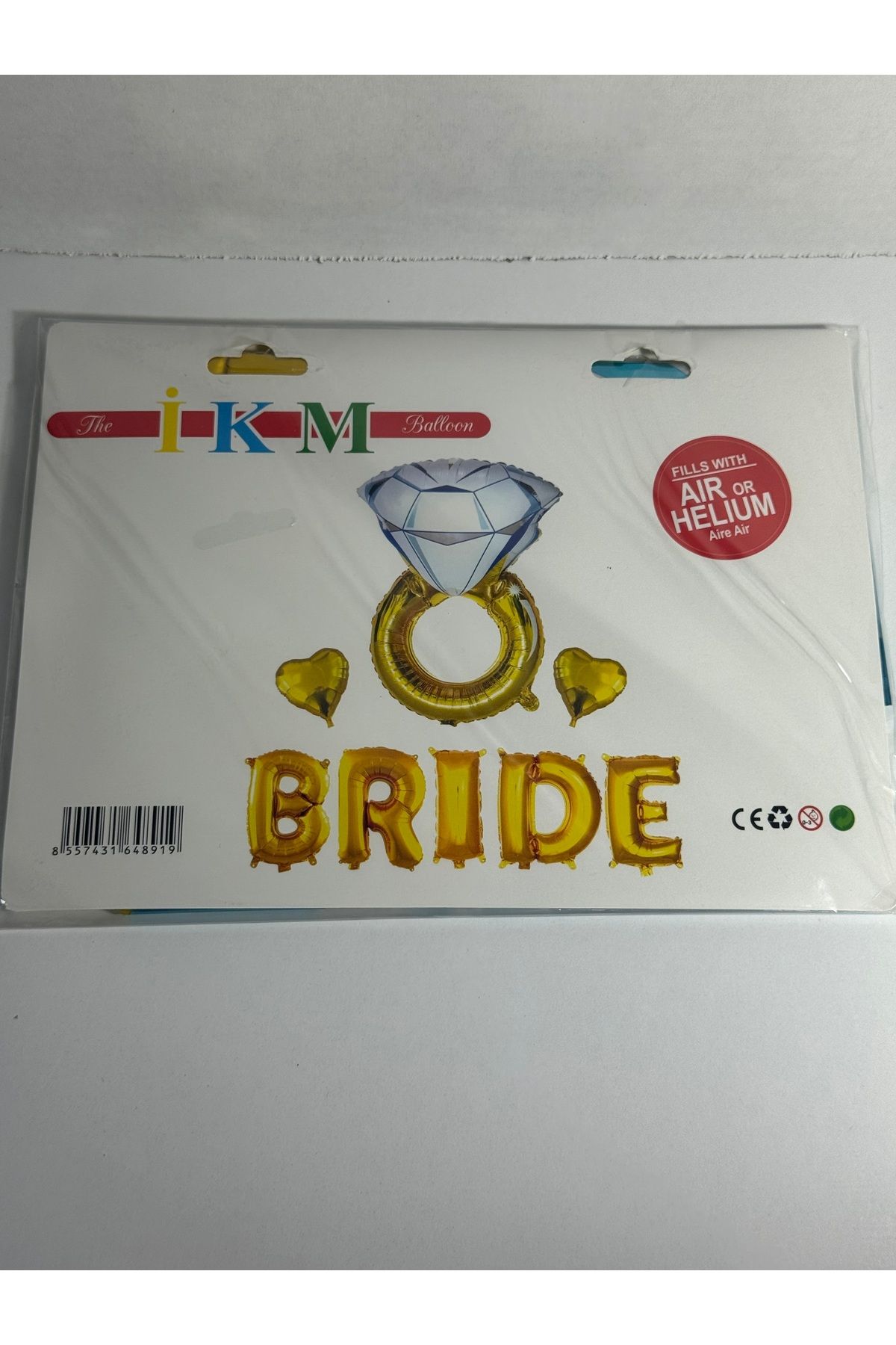 shop Bride Yazılı Yüzüklü Folyo Balon Konsept Bekarlığa Veda Partisi Büyük Balon