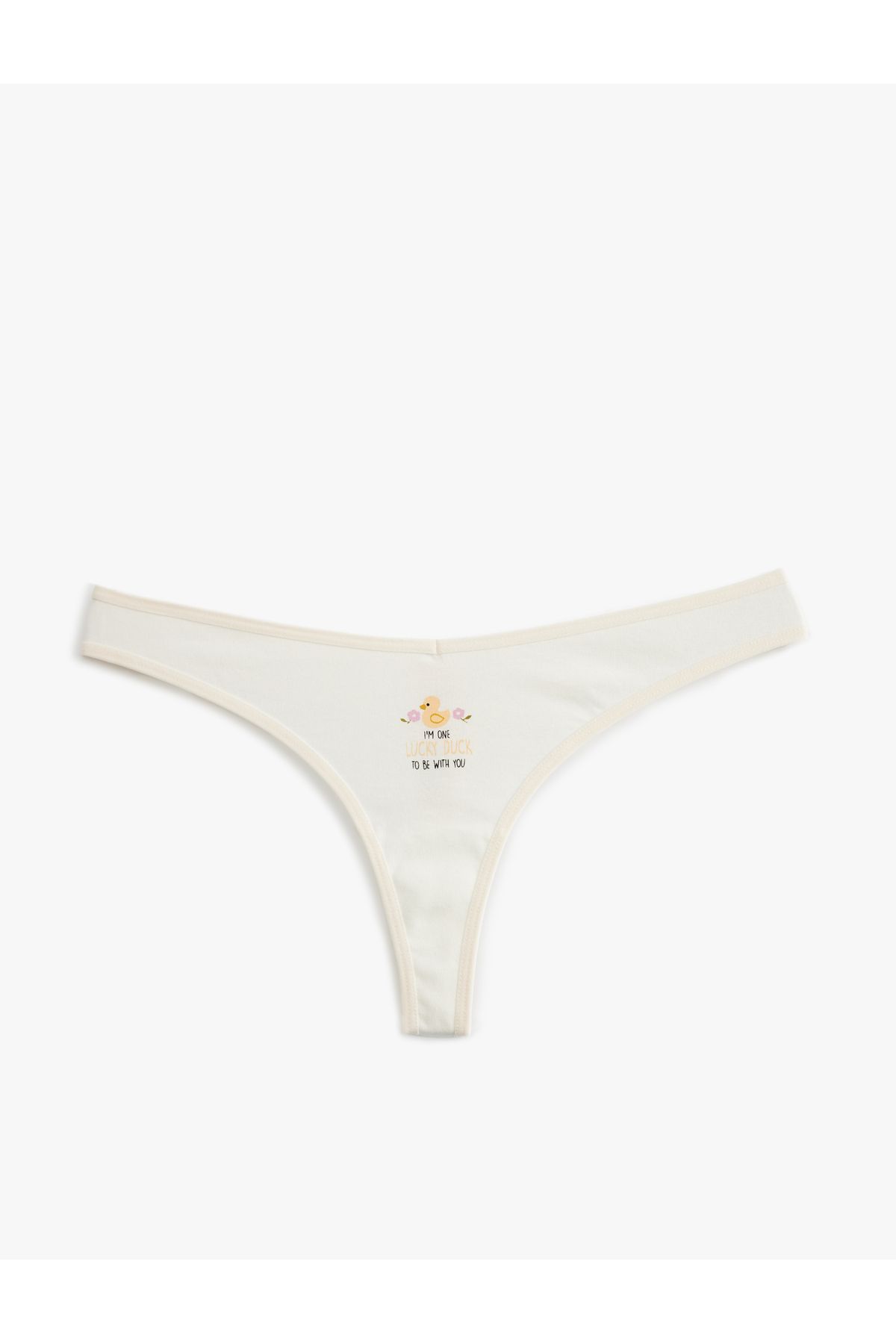 Koton Yeni Sezon Pamuklu Ördek Baskılı String Külot