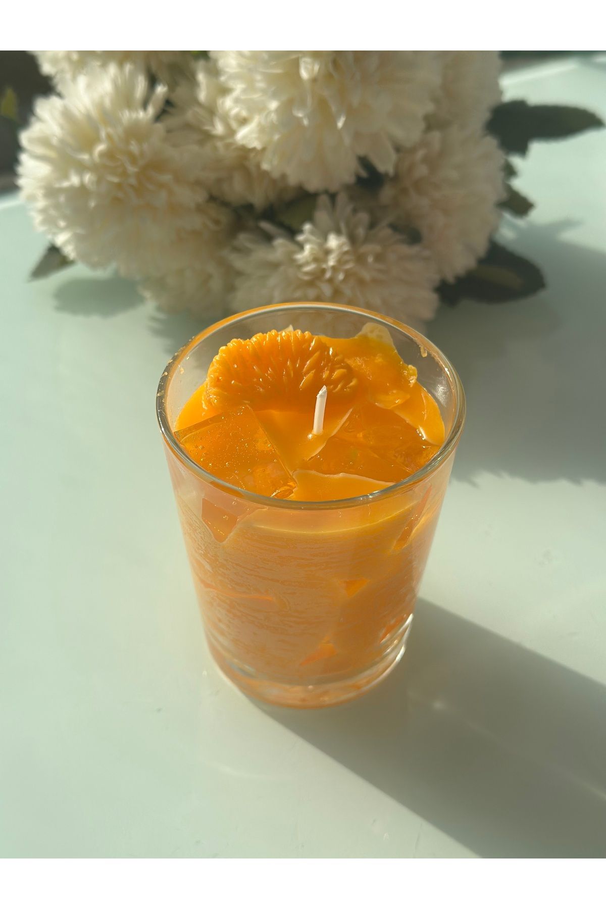 BalibeeCandle Bardakta Mandalinalı Turuncu Mum