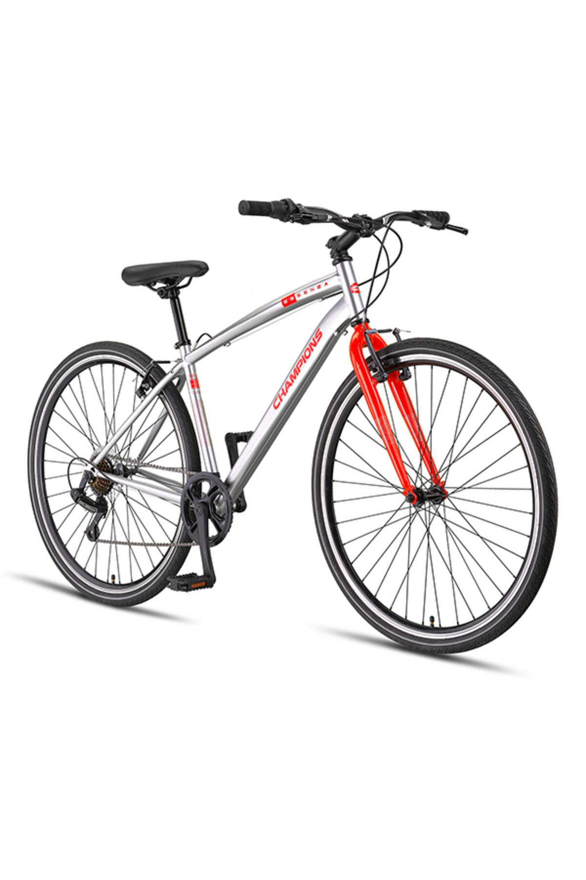 Elioure Gümüş-Turuncu 700C 430 MM Erkek Bisiklet, Hafif ve Şık Tasarım