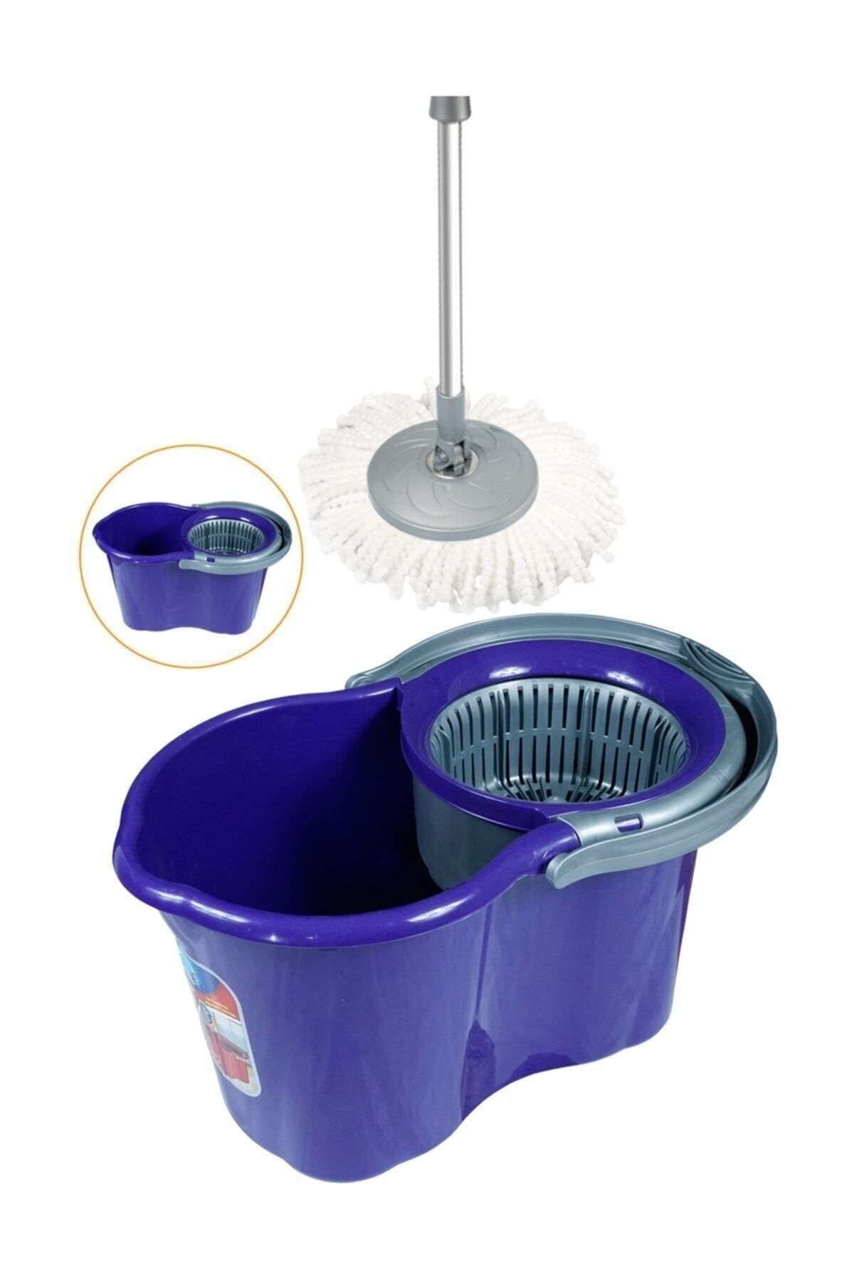 teknotrust 19 Litre Döner Başlıklı Temizlik Seti, Spin Mop ile Pratik ve Hızlı Temizlik