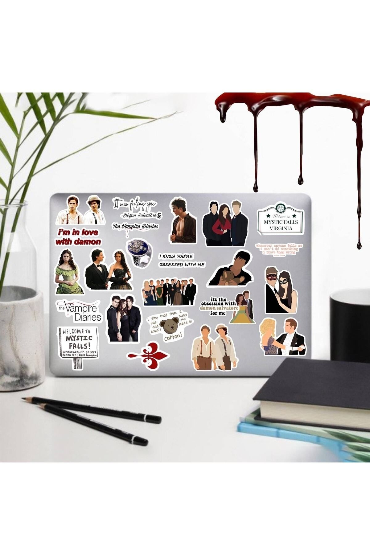 MS Major Selection The Vampire Diaries Laptop Notebook Telefon Kılıfı Sticker Paketi