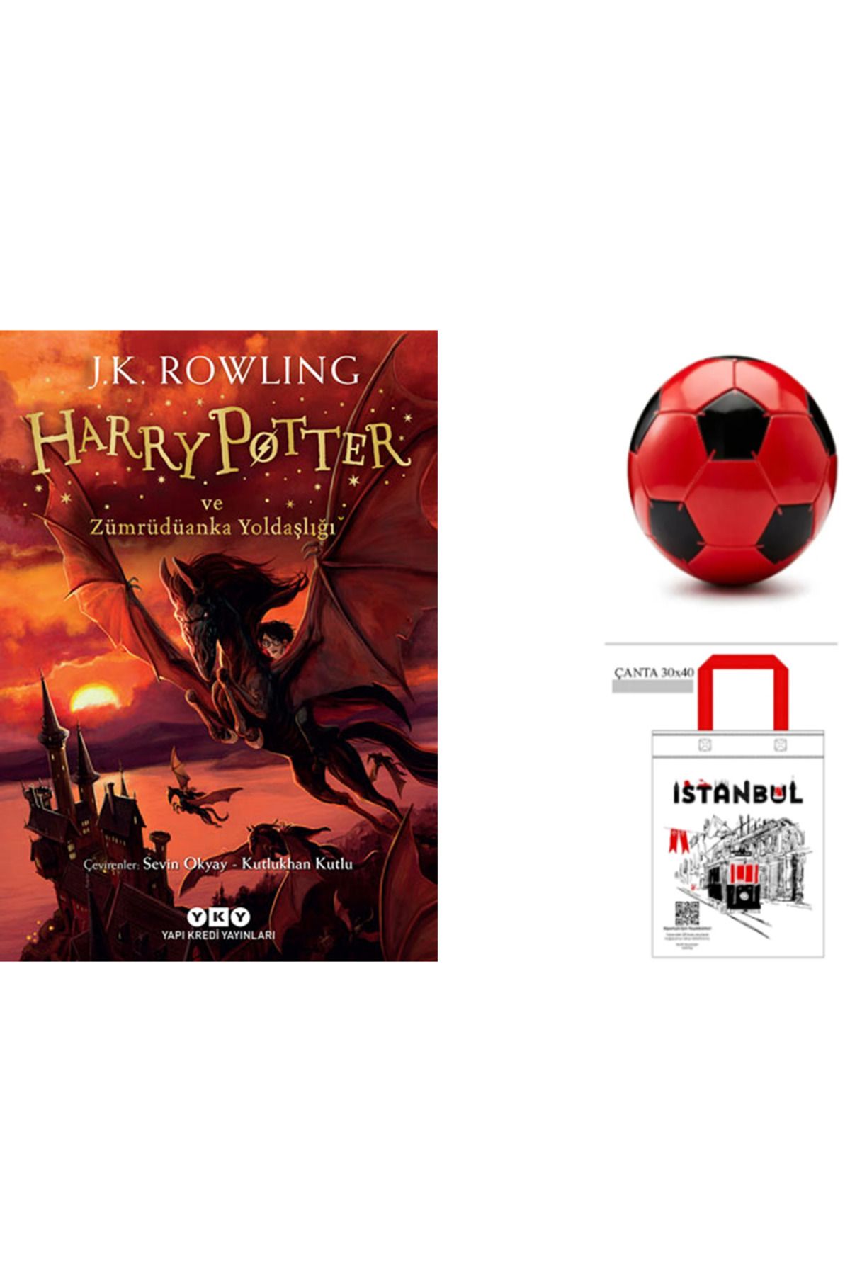 Yapı Kredi Yayınları Harry Potter ve Zümrüdüanka Yoldaşlığı 5 futbol topu ve bez çanta hediyeli