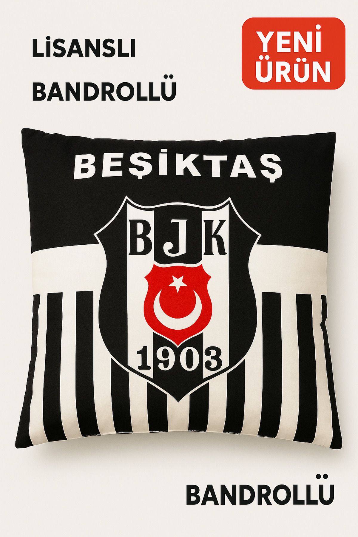 Beşiktaş Lisanslı Bandrollü Beşiktaş Kırlenti – Evin Baş Köşesinde, Aracınızın Arka Camında Şampiyonluk Hissi