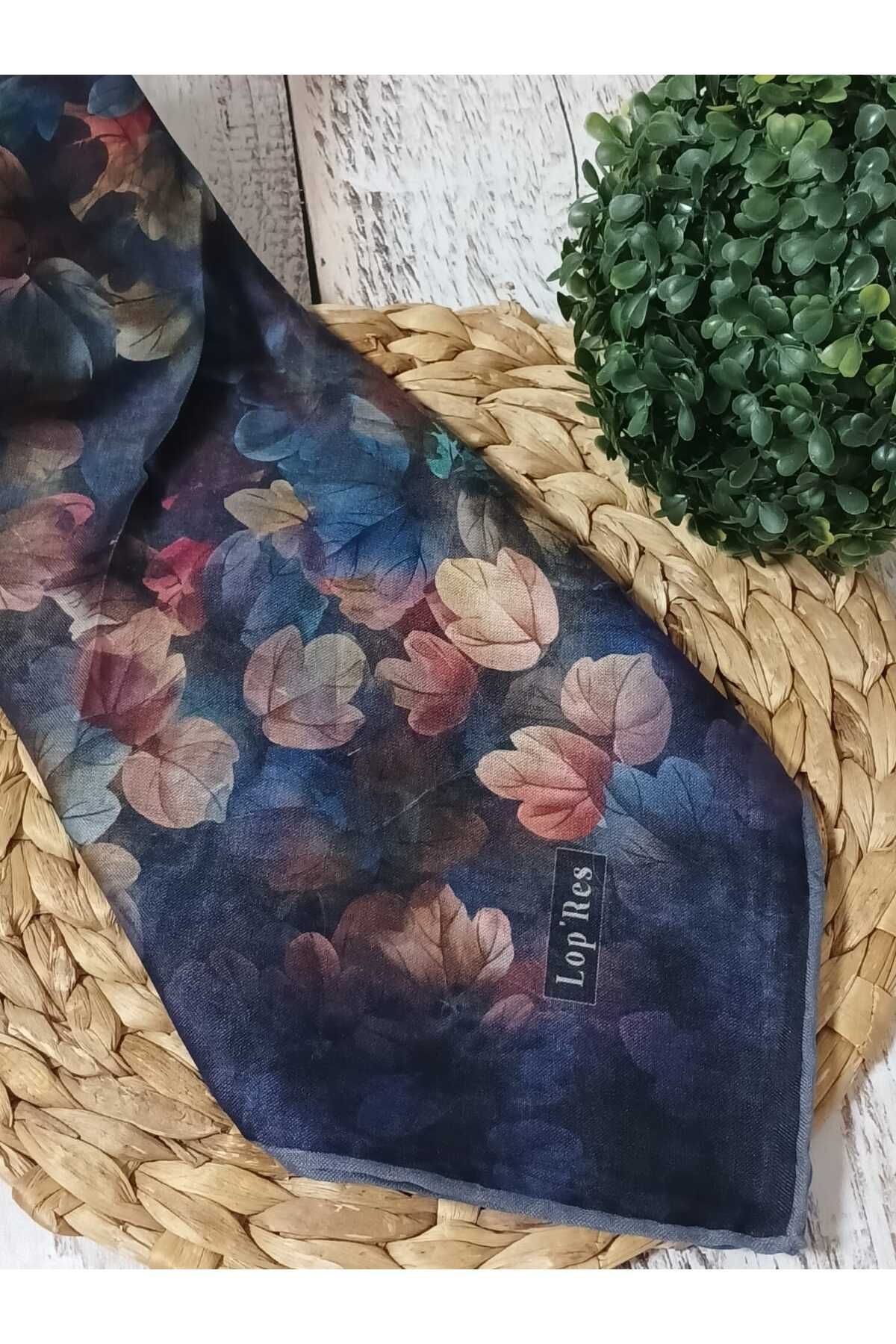 Aydmr Aksesuar Lopres Yaprak Desenli Pamuk Soft Eşarp