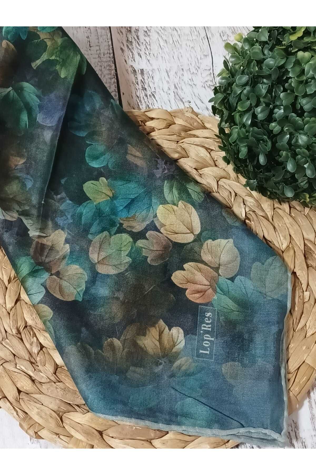 Aydmr Aksesuar Lopres Yaprak Desenli Pamuk Soft Eşarp