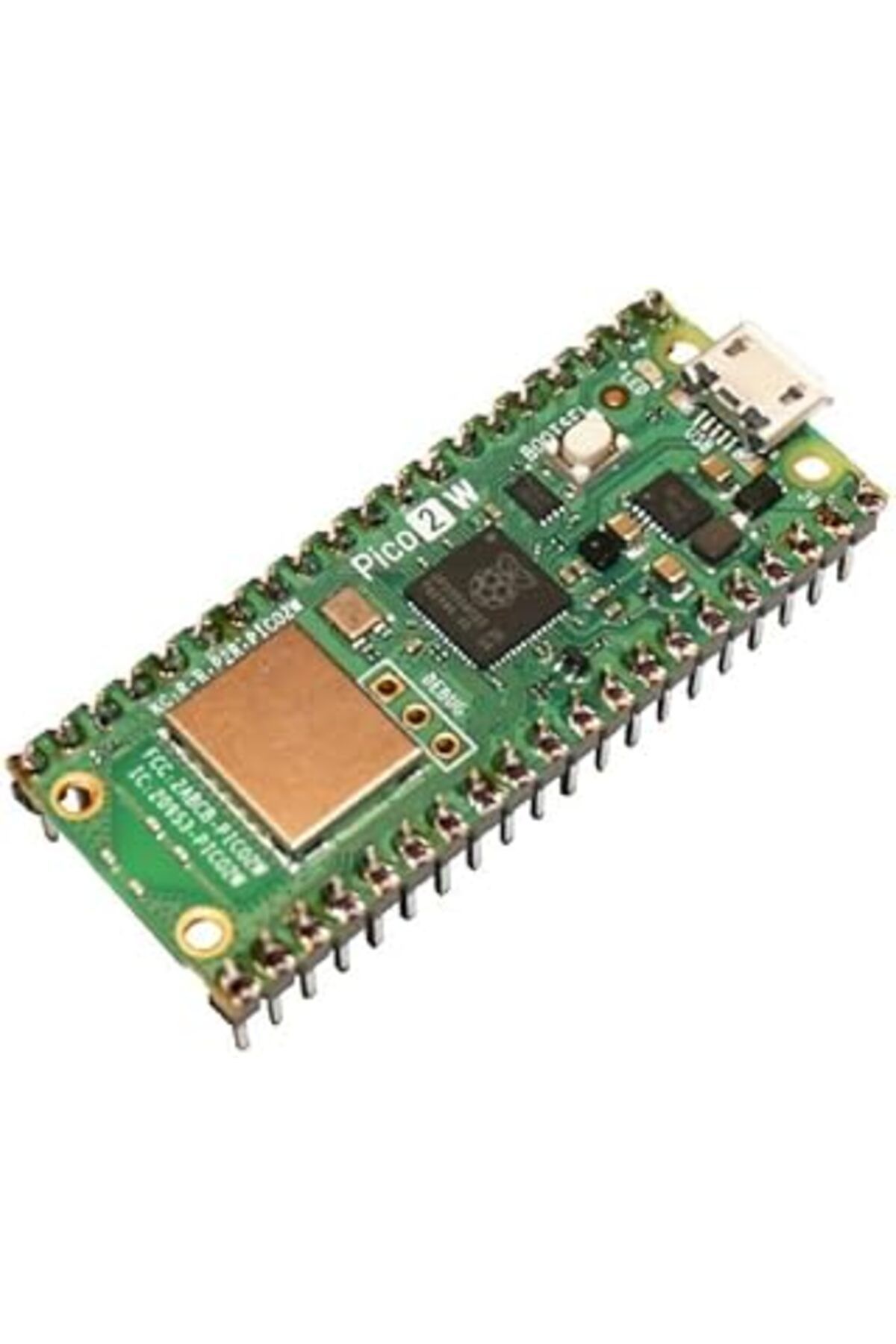 Pazarcan Raspberry Pi Pico 2 W (Pin Başlıkları Lehimlenmiş)