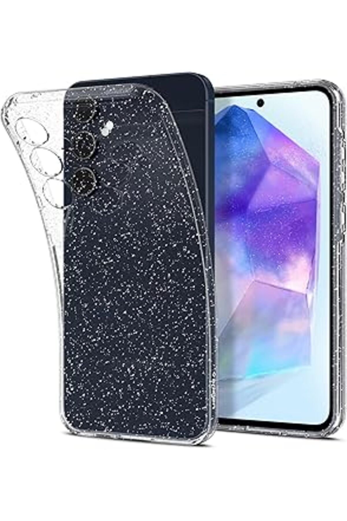 Pazarcan Galaxy A55 Kılıf Liquid Crystal 4 Tarafı Tam Koruma Crystal Clear - Acs07538