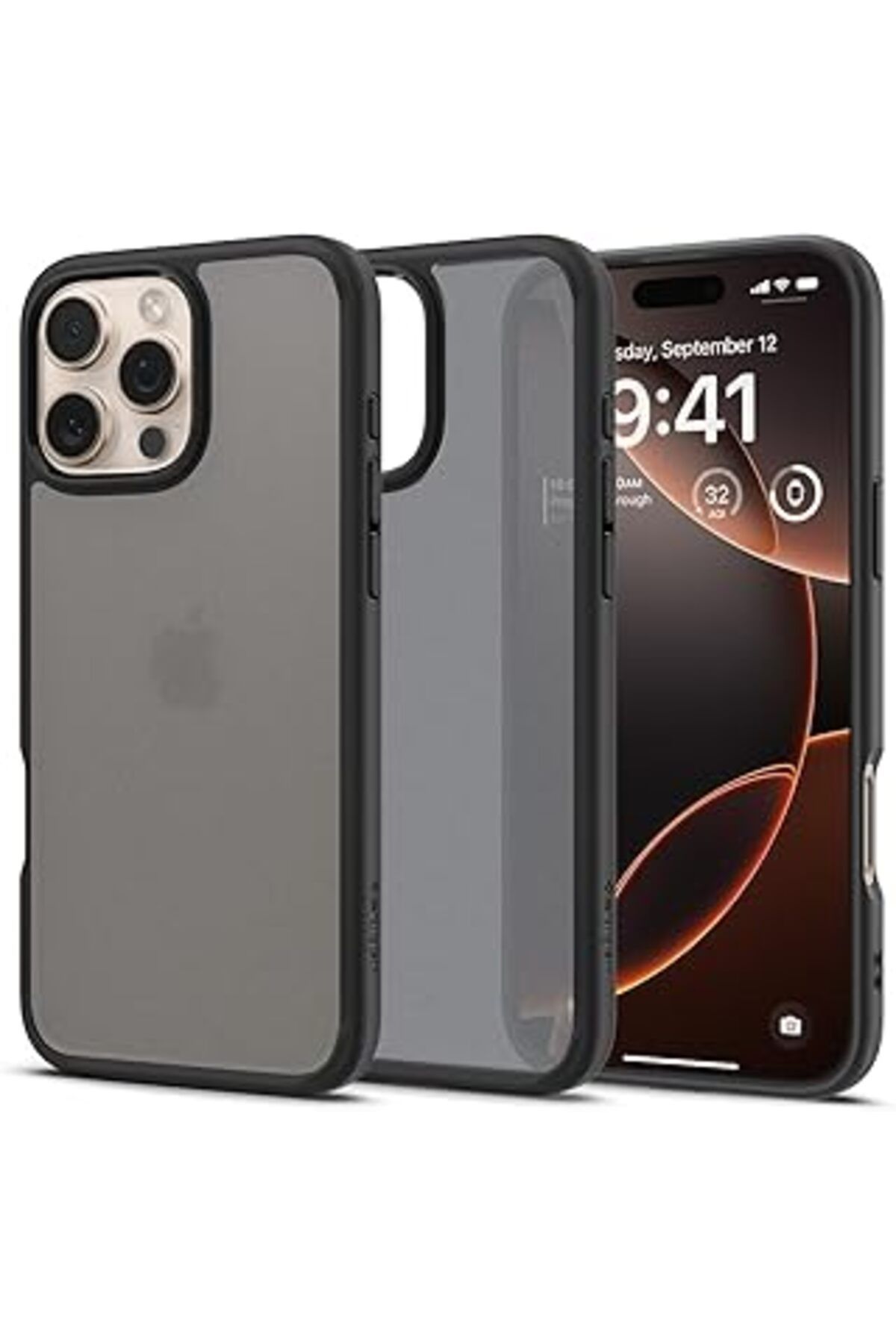 Pazarcan Iphone 16 Pro Kılıf Ultra Hybrid Frost Black - Acs08124