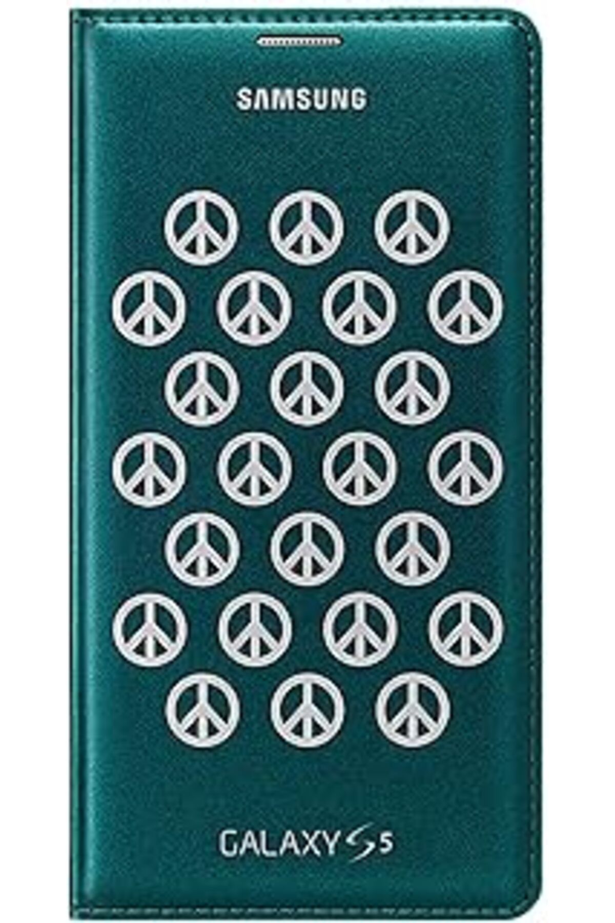 Karachil Samsung Flip Wallet Case Cover Koruyucu Kılıf Bölmeli In Moschino Yeşil Ve Gümüş Barış Design Samsu