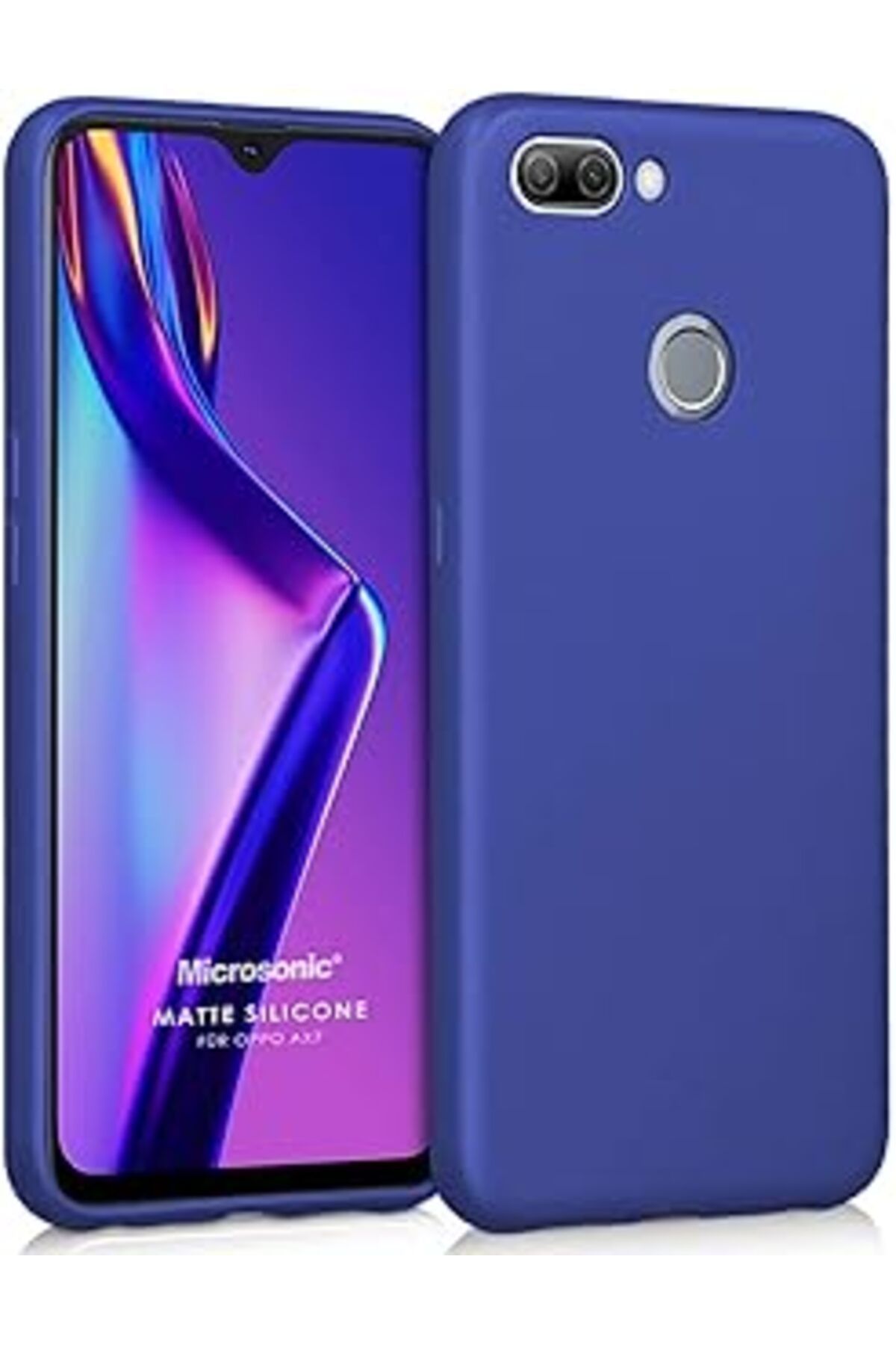 Pazarcan Microsonic Matte Silicone Oppo Ax7 Kılıf Lacivert