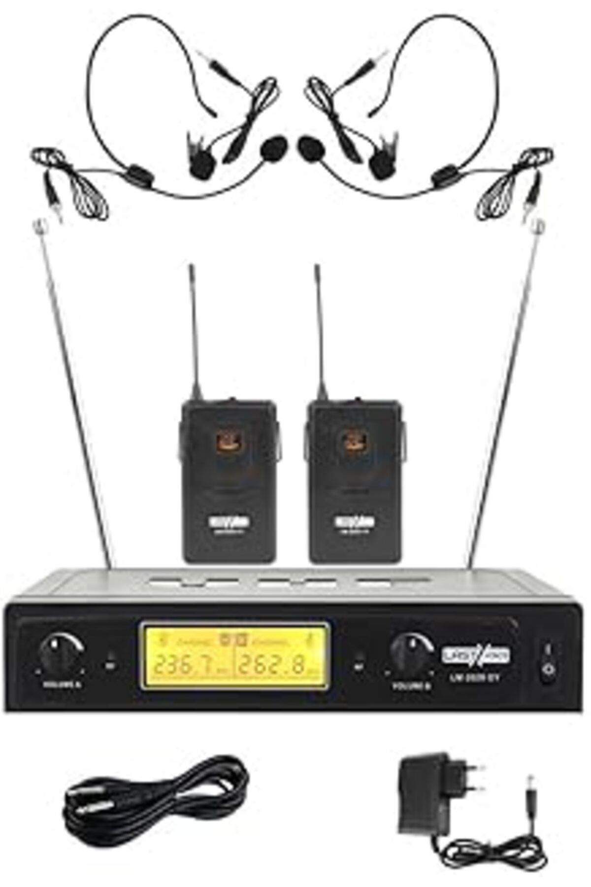 Pazarcan Lastvoice Lm-202H Çiftli Kafa Telsiz Kablosuz Headset Mikrofon
