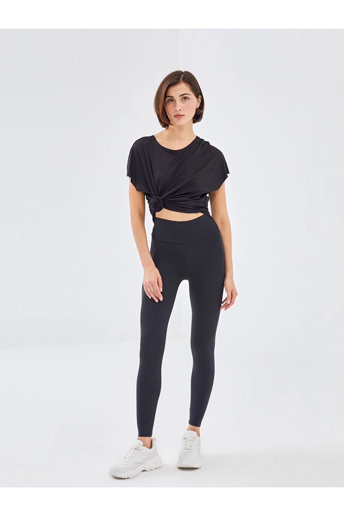 LC Waikiki LCWAIKIKI Kadın Beli Lastikli Ekstra Dar Fit Düz Tayt