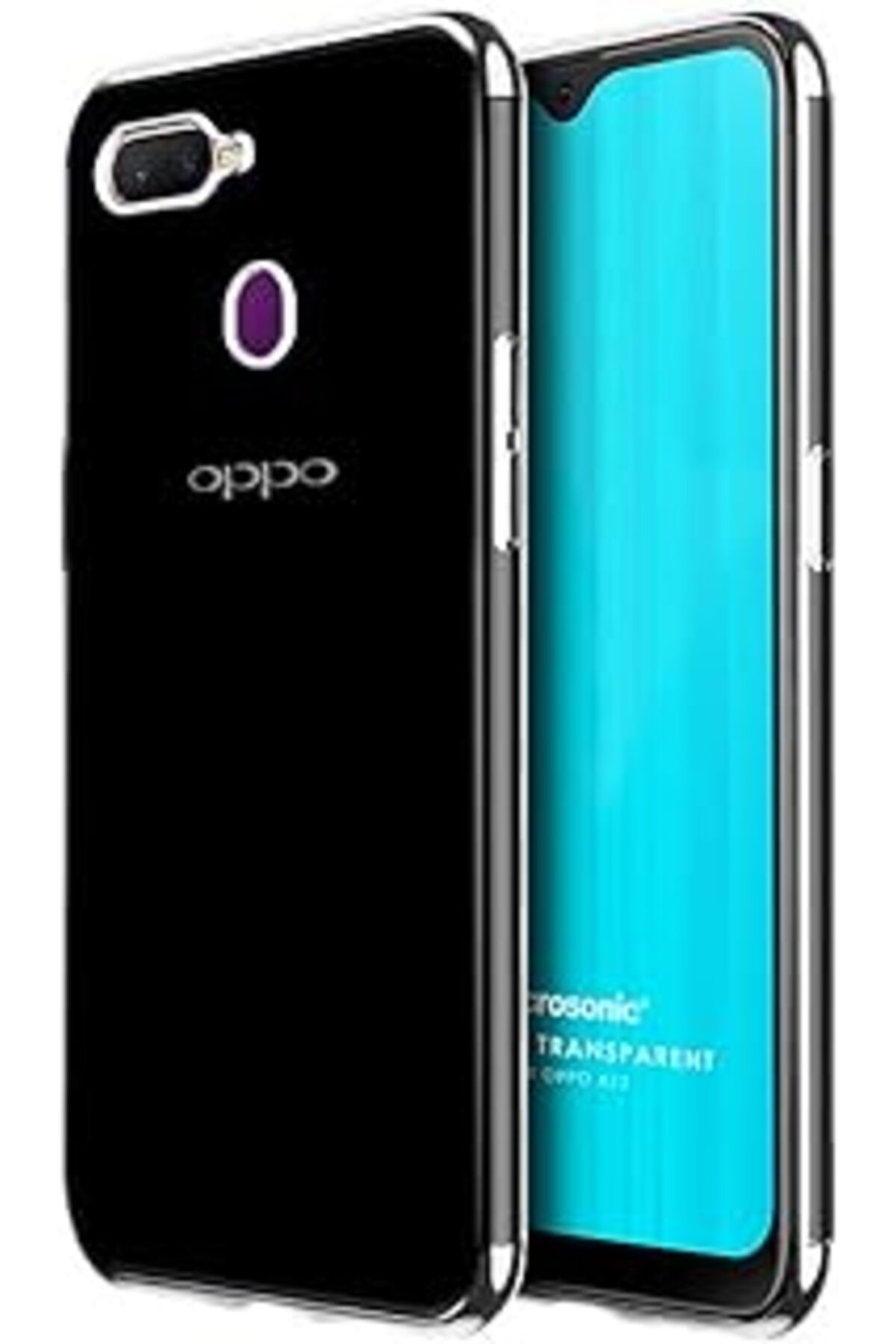 Pazarcan Microsonic Oppo A12 Kılıf Skyfall Transparent Clear Gümüş