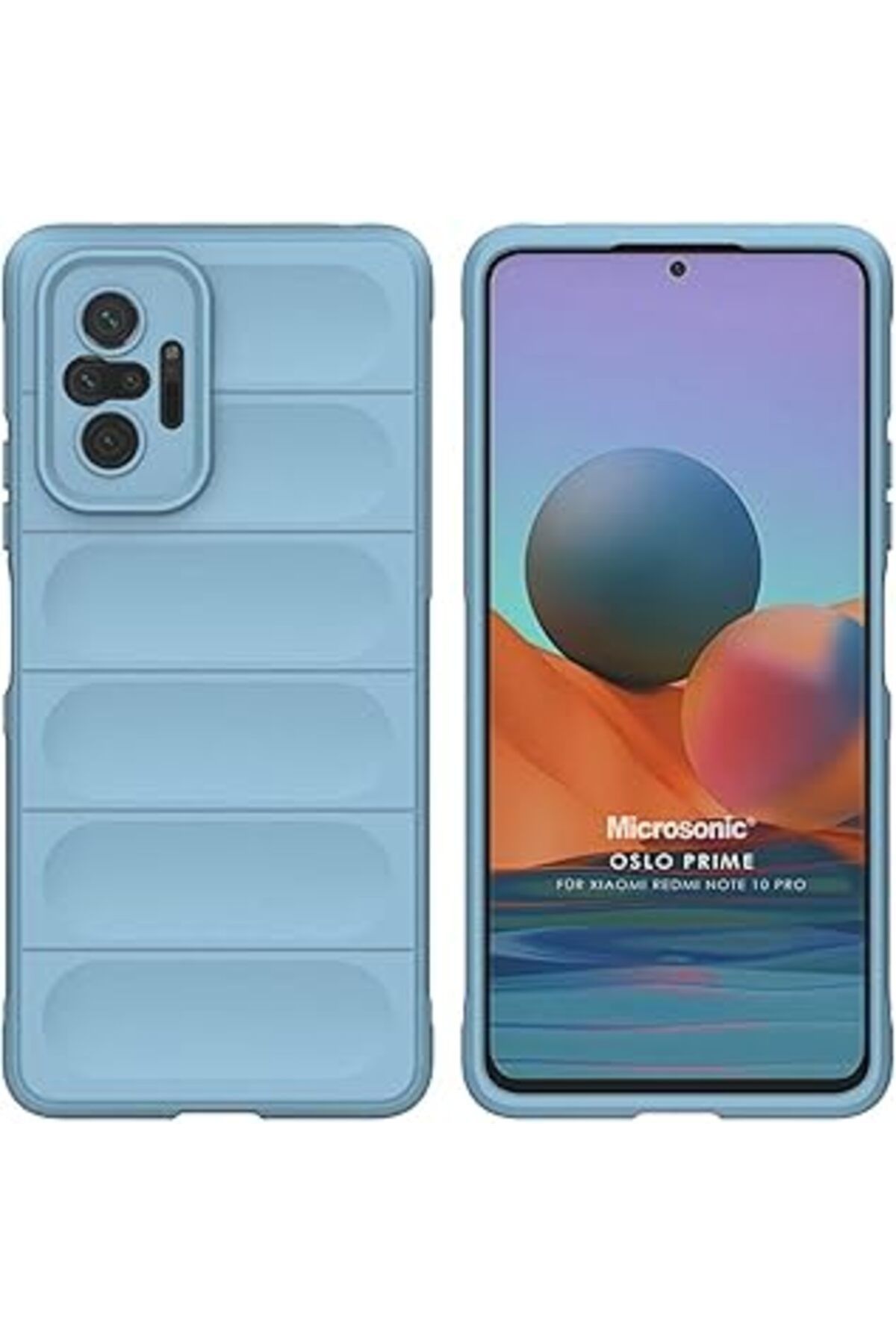 Pazarcan Microsonic Xiaomi Redmi Note 10 Pro Için Kılıf Oslo Prime Mavi [Redmi Note 10 Pro Ile Uyumlu Kılıf