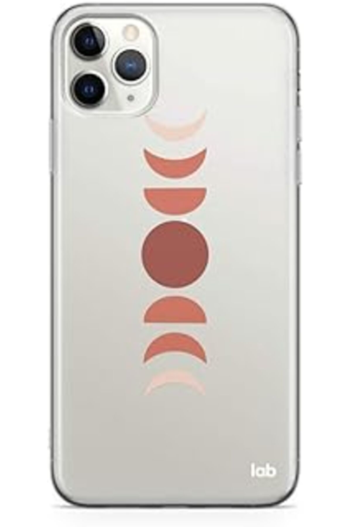 Pazarcan Caseslab Apple Iphone 11 Pro Max "Lune" Tasarımlı Şeffaf Kılıf