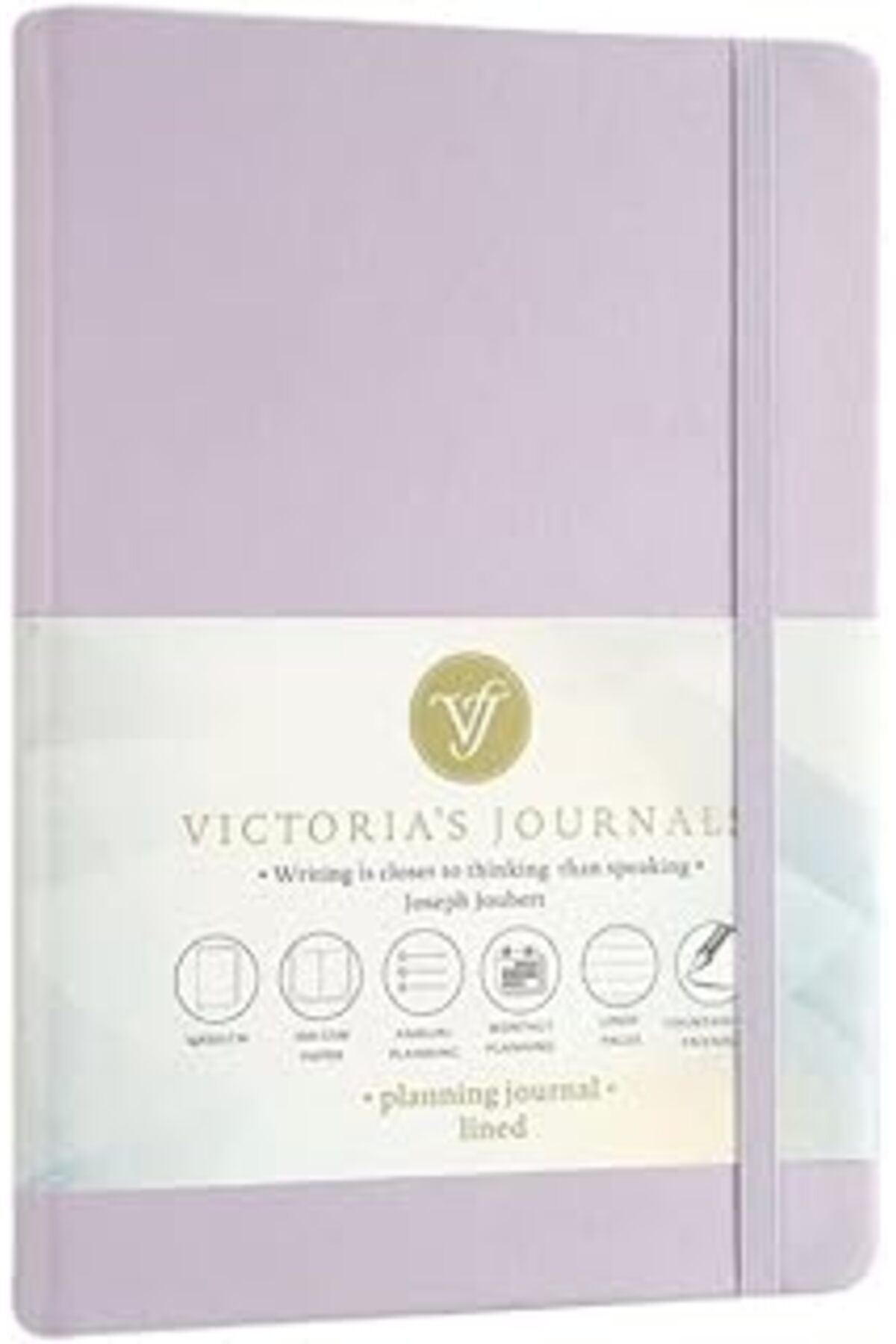 Karachil Vj Venzi Sert Kapak Planlayıcı Defter, 14X20 Cm 100 Gr. Krem 96 Yp.Lila. Çiz.
