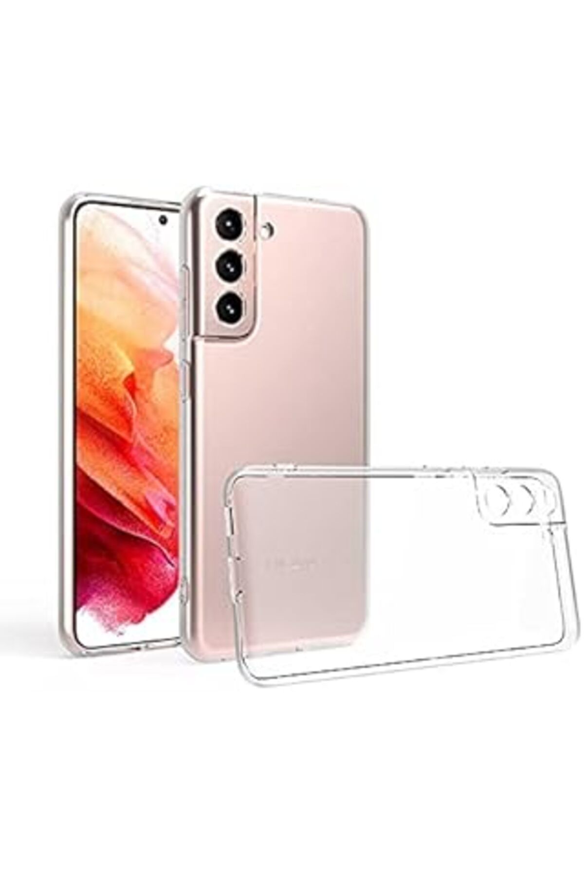 Karachil Kzy İletişim Samsung Galaxy S21 Ile Uyumlu Kapak Kamera Korumalı Süper Silikon Şeffaf Kılıf