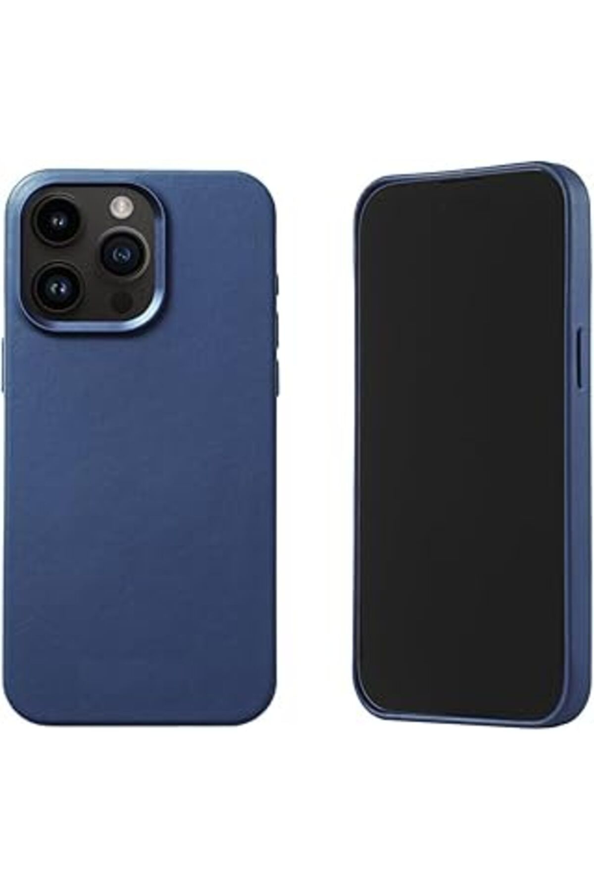 Pazarcan Babilden Iphone Mag-Safe Uyumlu Suni Deri Kılıf Kamera Korumalı Darbeye Karşı Dayanıklı (Lacivert,