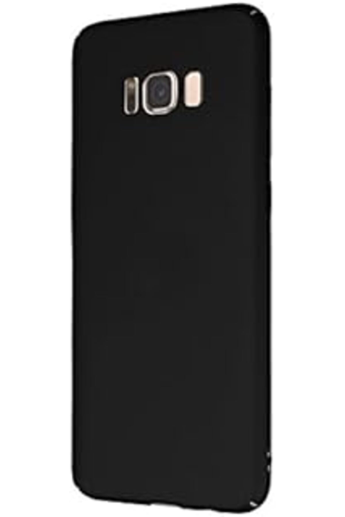 Karachil Samsung Galaxy S8 Uyumlu Sert Rubber Silikon Kılıf (Siyah)