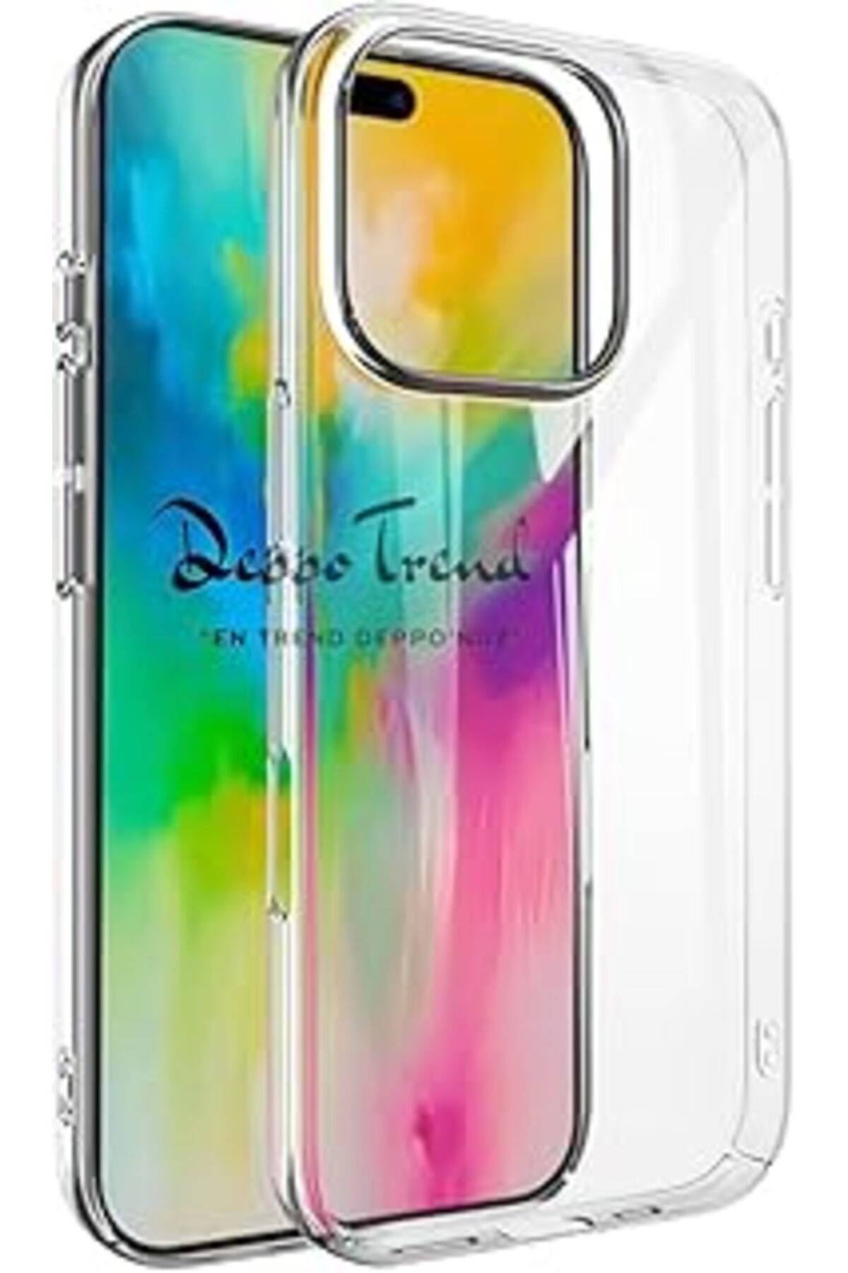 Pazarcan Iphone 14 Pro Max Ile Uyumlu Kılıf Renksiz Koruyucu Kamera Çevresi Yükseltilmiş Koruma Sağlayan Has