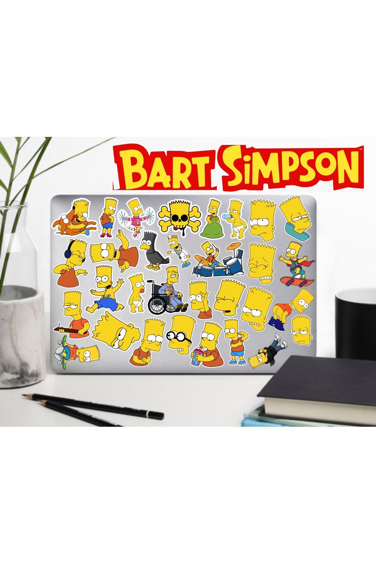 MS Major Selection Bart Simpson Mix Seri 2 Sticker Telefon Laptop Notebook Tablet Defter Matara Stiker Etiket