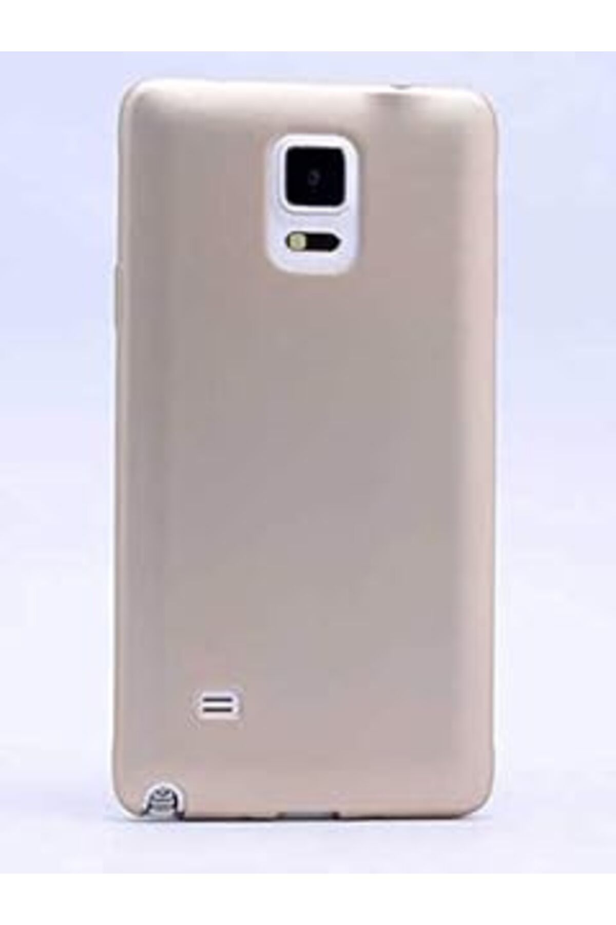 Pazarcan Samsung Galaxy Note 4 Uyumlu Mat Yumuşak Silikon Kılıf (Altın Rengi)
