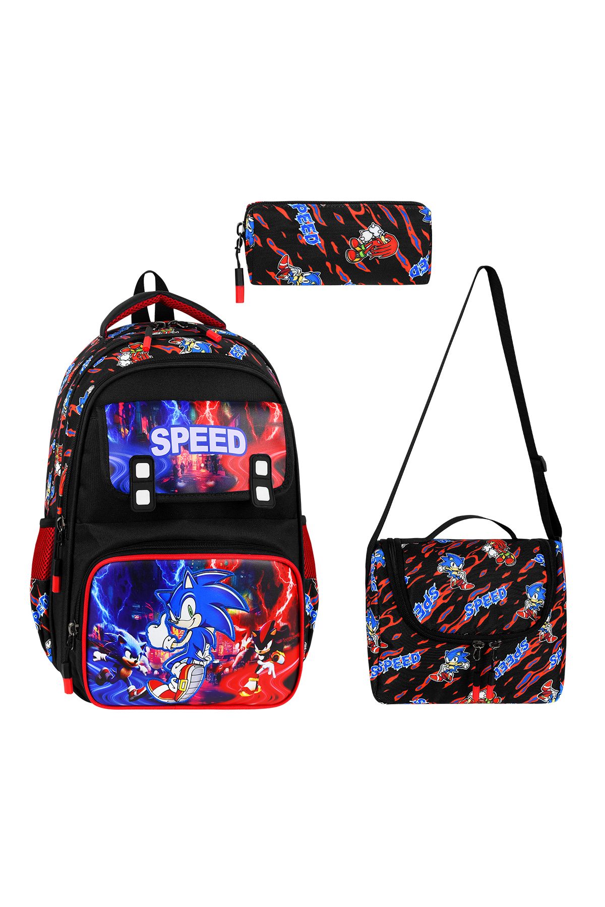 QL ACCESSORY Sonic Kore Tarzlı Lüks Okul Çantası