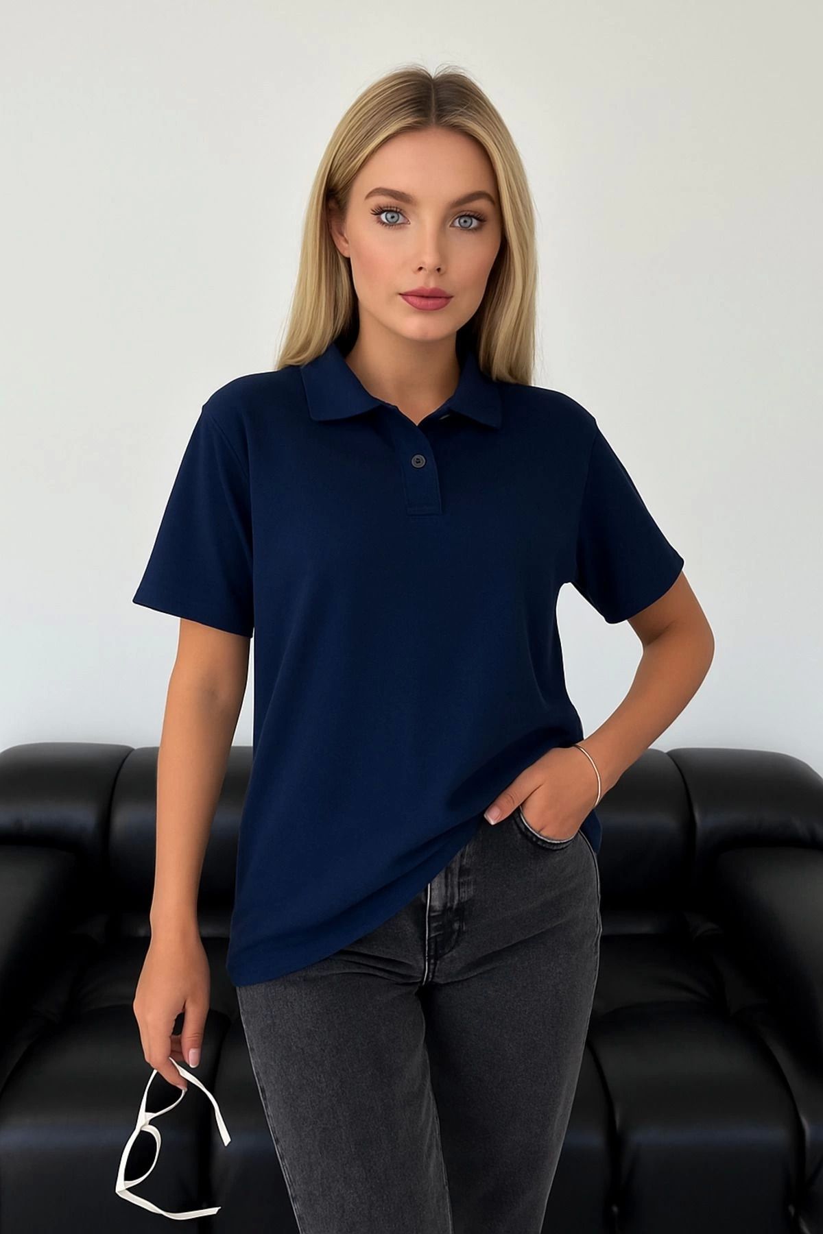LC Waikiki LC WAIKI %100 pamuk kadın polo yaka premium kalite pike kumaş tişört