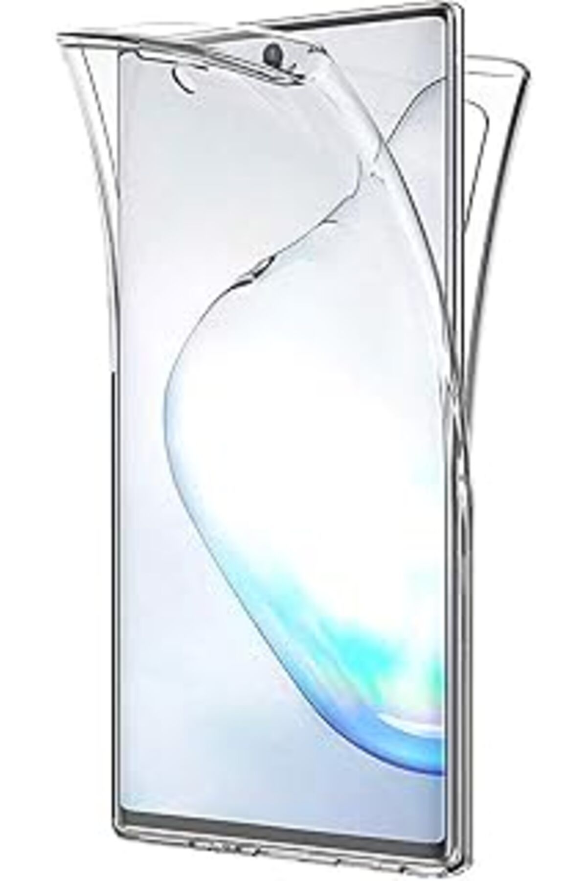 Pazarcan Microsonic Samsung Galaxy Note 10 Plus Kılıf 6 Tarafı Tam Full Koruma 360 Clear Soft Şeffaf