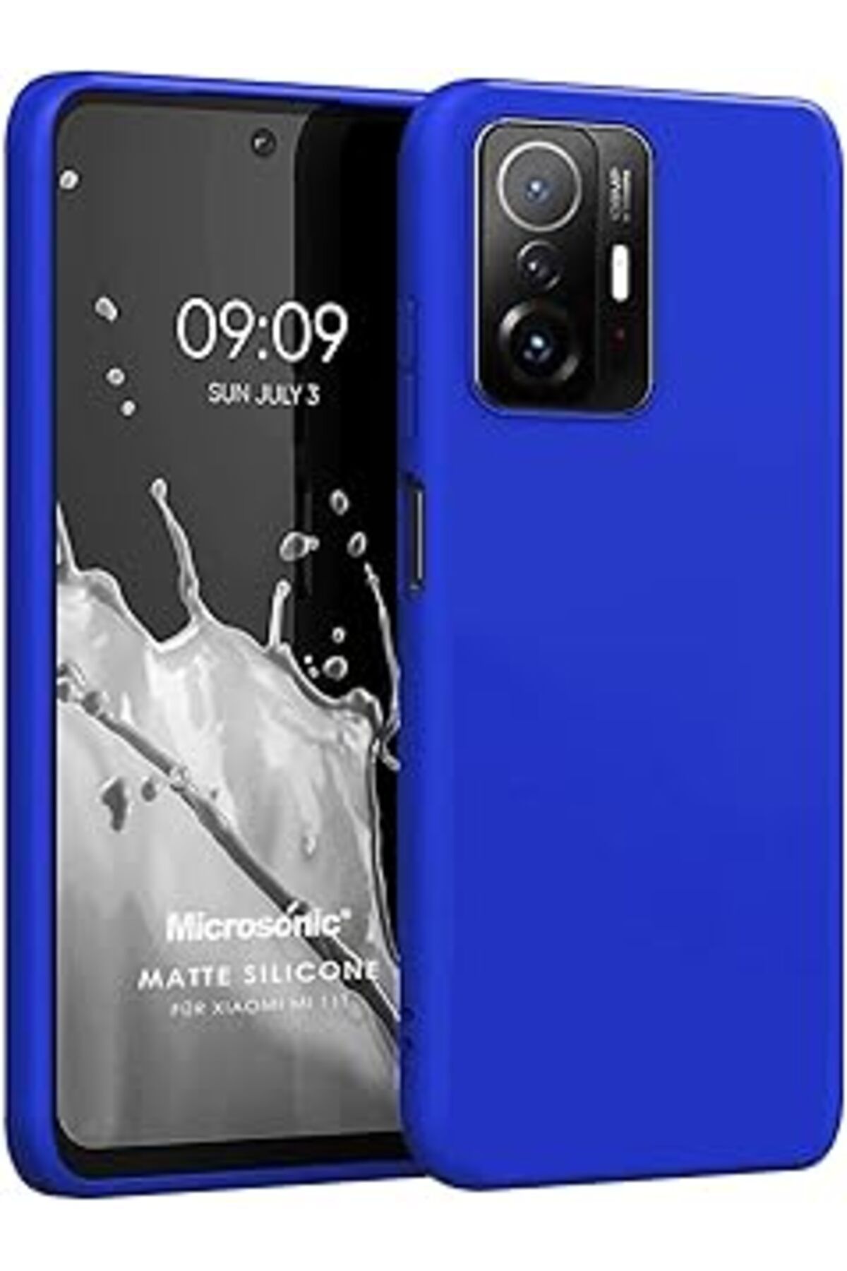 Pazarcan Microsonic Matte Silicone Xiaomi Mi 11T Için Kılıf Mavi [Mi 11T Ile Uyumlu Kılıf - Mavi]