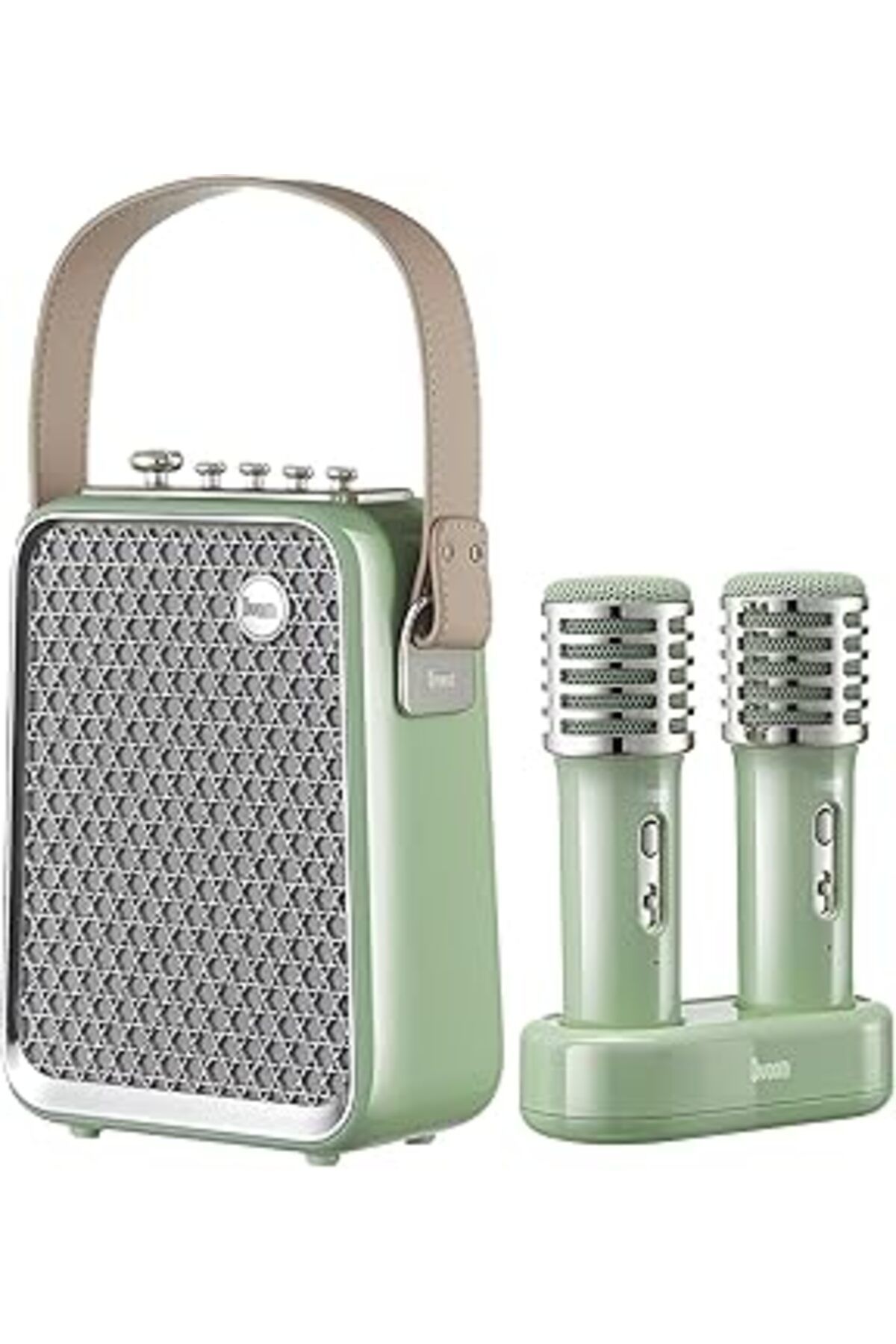 Karachil Divoom Songbird-Hq Çift Karaoke Mikrofonlu Bluetooth Hoparlör (Yeşil)