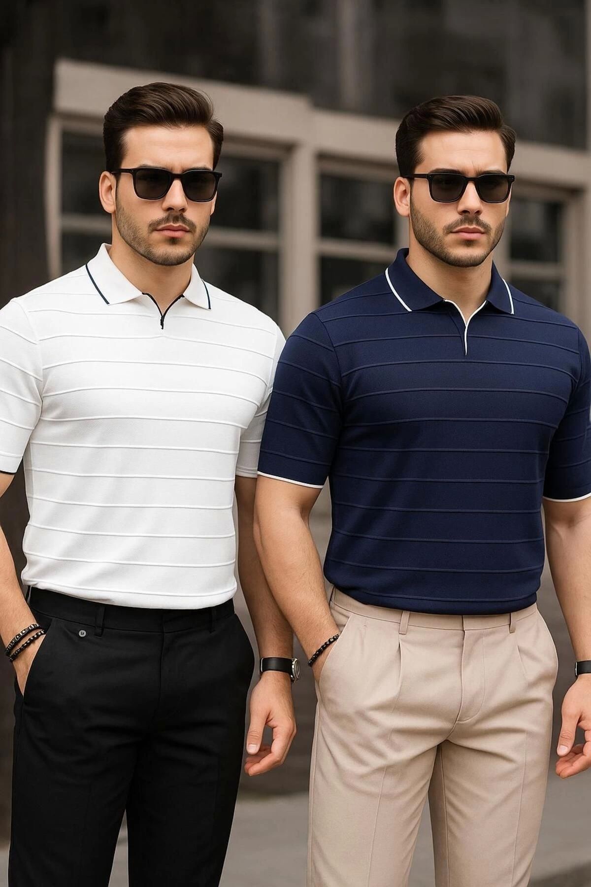 LC Waikiki LCWAIKIKI 2'li Avantajlı Paket Polo Yaka Kısa Kollu Erkek Yazlık T-Şört