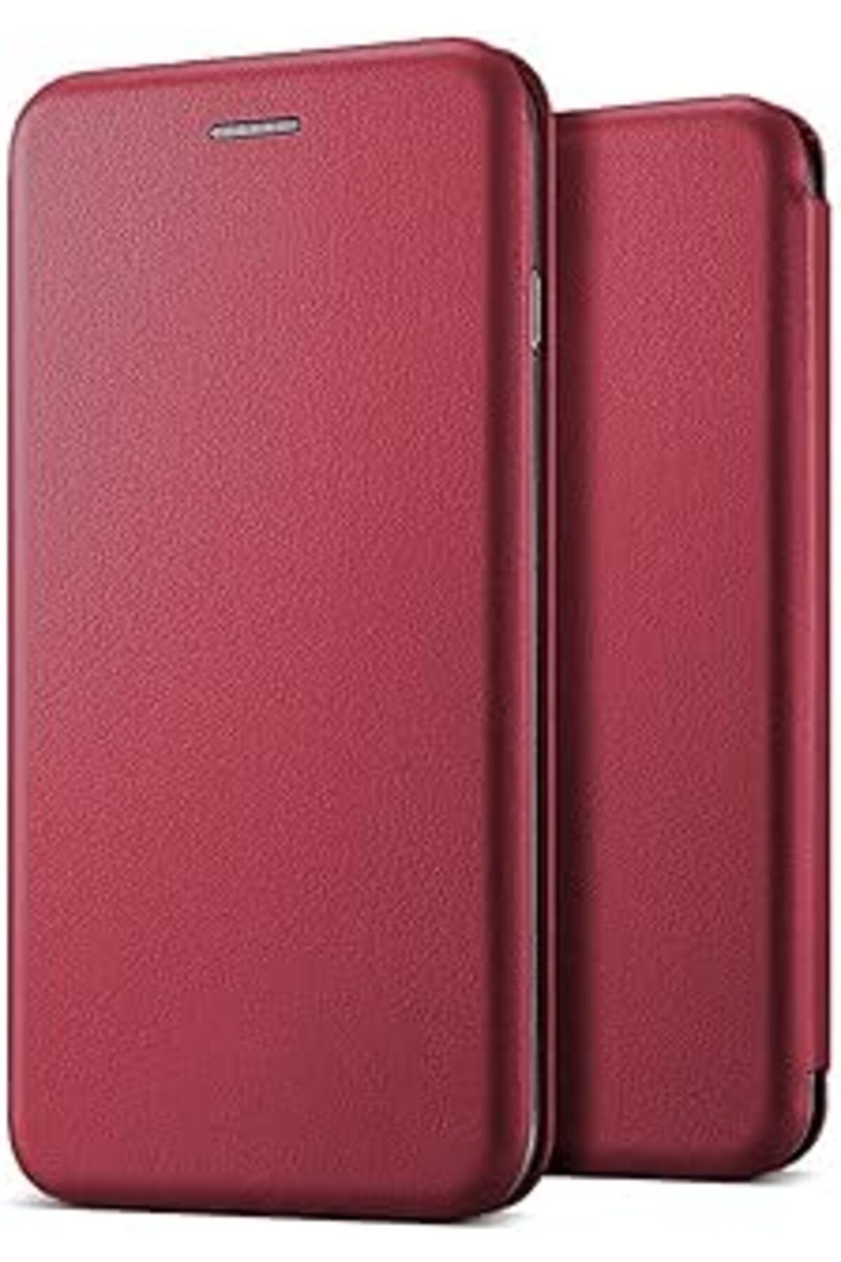 Qedii Microsonic Oppo A12 Kılıf Ultra Slim Leather Design Flip Cover Bordo