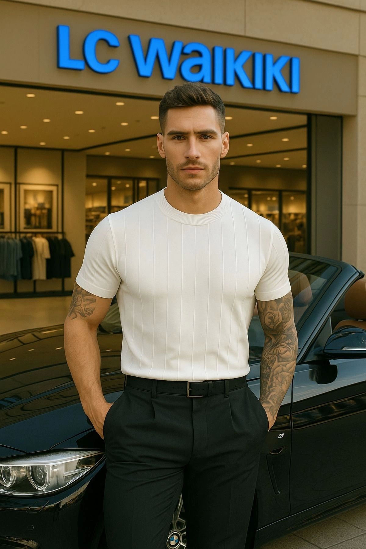 LC Waikiki LCWAIKIKI slim fit erkek premium kalite triko tişört pamuk esnek ve nefes alan yapı t-shirt