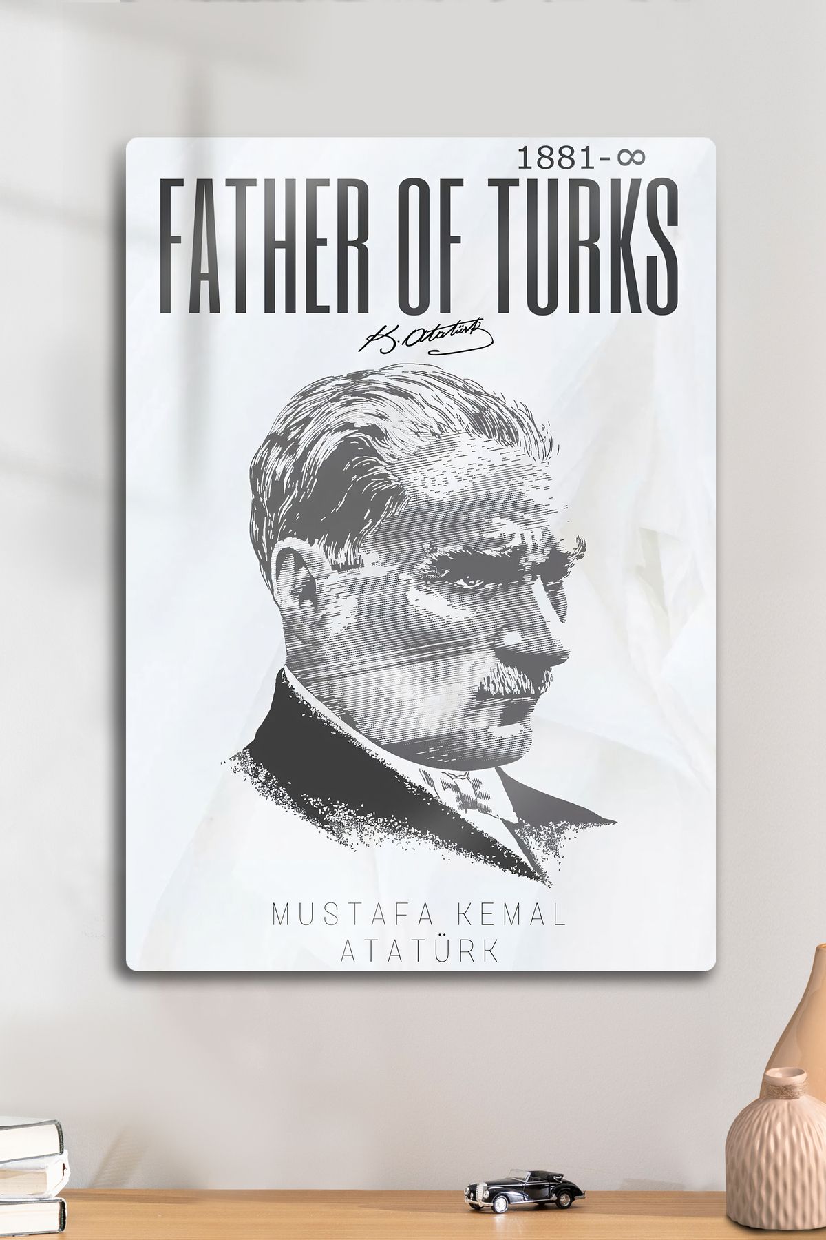 DekorHane Metal Baskı - Father Of Türks, Mustafa Kemal Atatürk Dekoratif Tablo