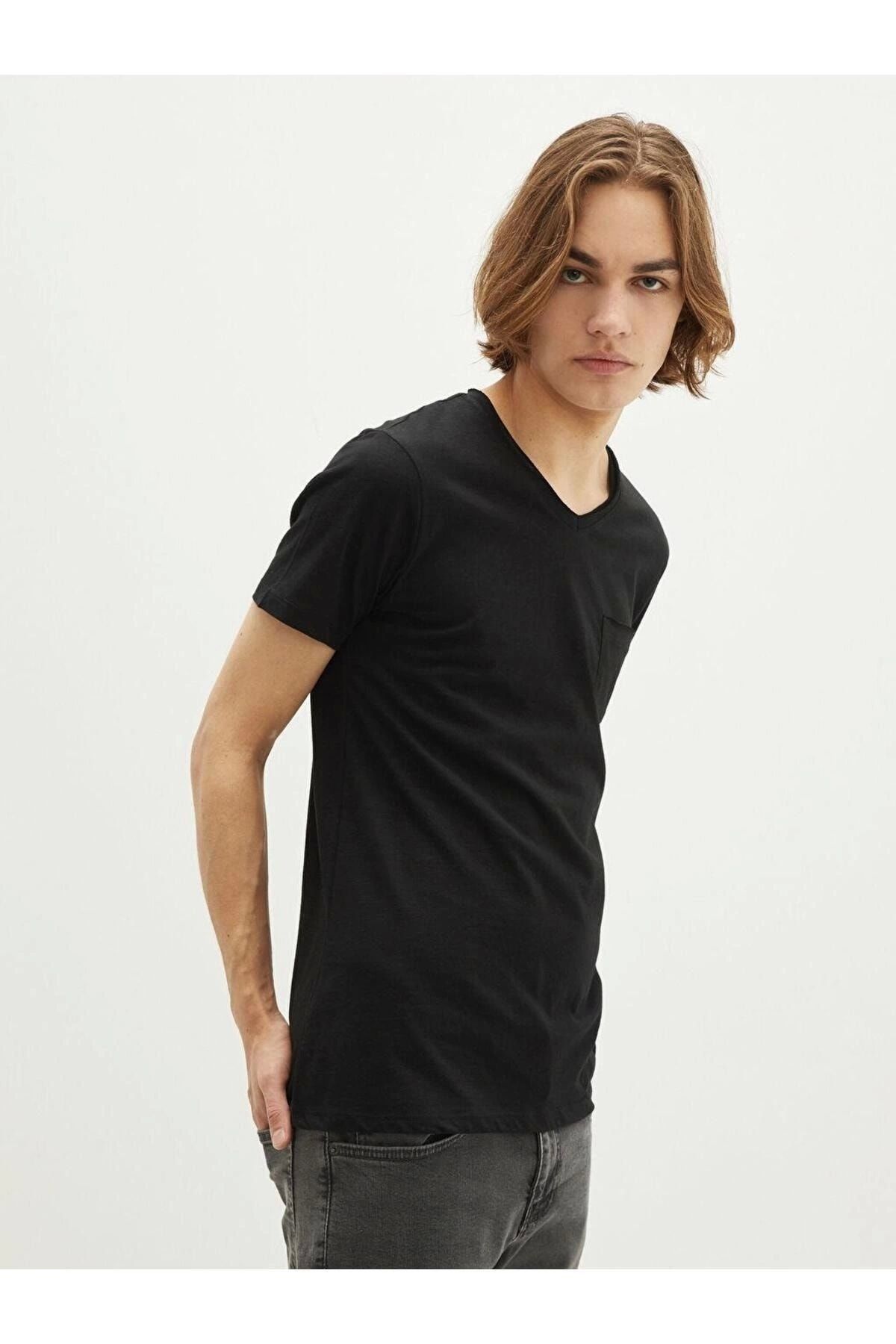 LC Waikiki LCWAIKIKI Casual V Yaka Kısa Kollu Basic Pamuklu Erkek Tişört