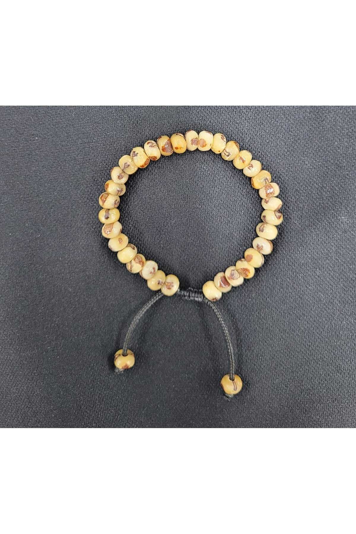 QELA COLLECTION Hurma Çekirdeği Tesbih Bileklik Set