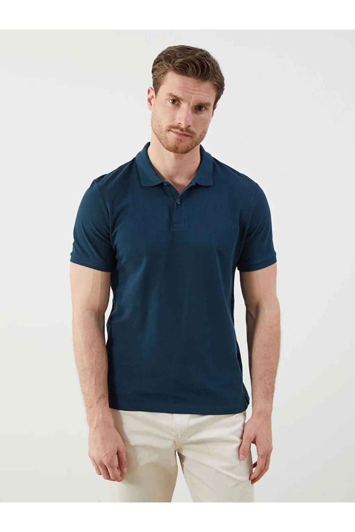 LC Waikiki LCWAIKIKI Classic Petrol Polo Yaka Kısa Kollu Pike Erkek Tişört