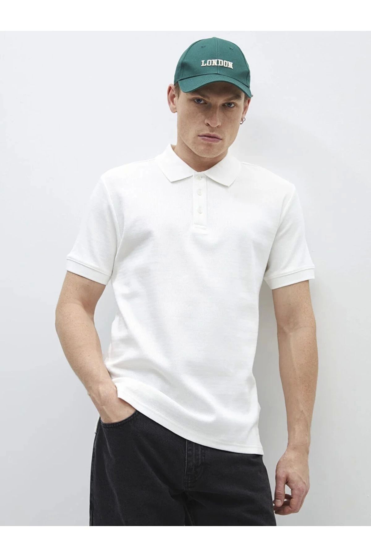 LC Waikiki LCWAIKIKI Casual Polo Yaka Kısa Kollu Erkek Tişört
