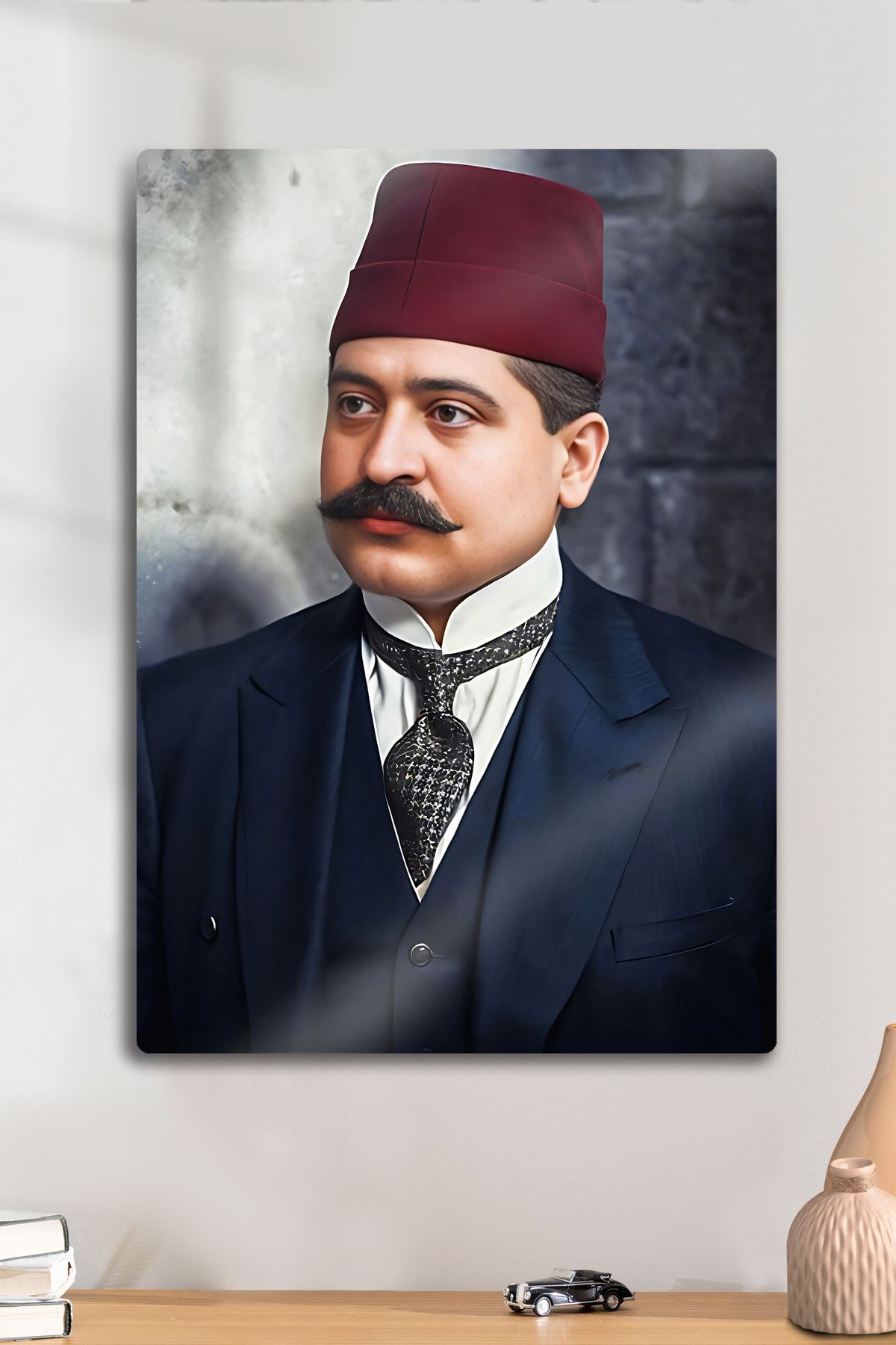 DekorHane Metal Baskı - İttihat ve Terakki Paşaları, Cemal, Enver, Talat, Osmanlı Meşrutiyet Dönemi Tablo