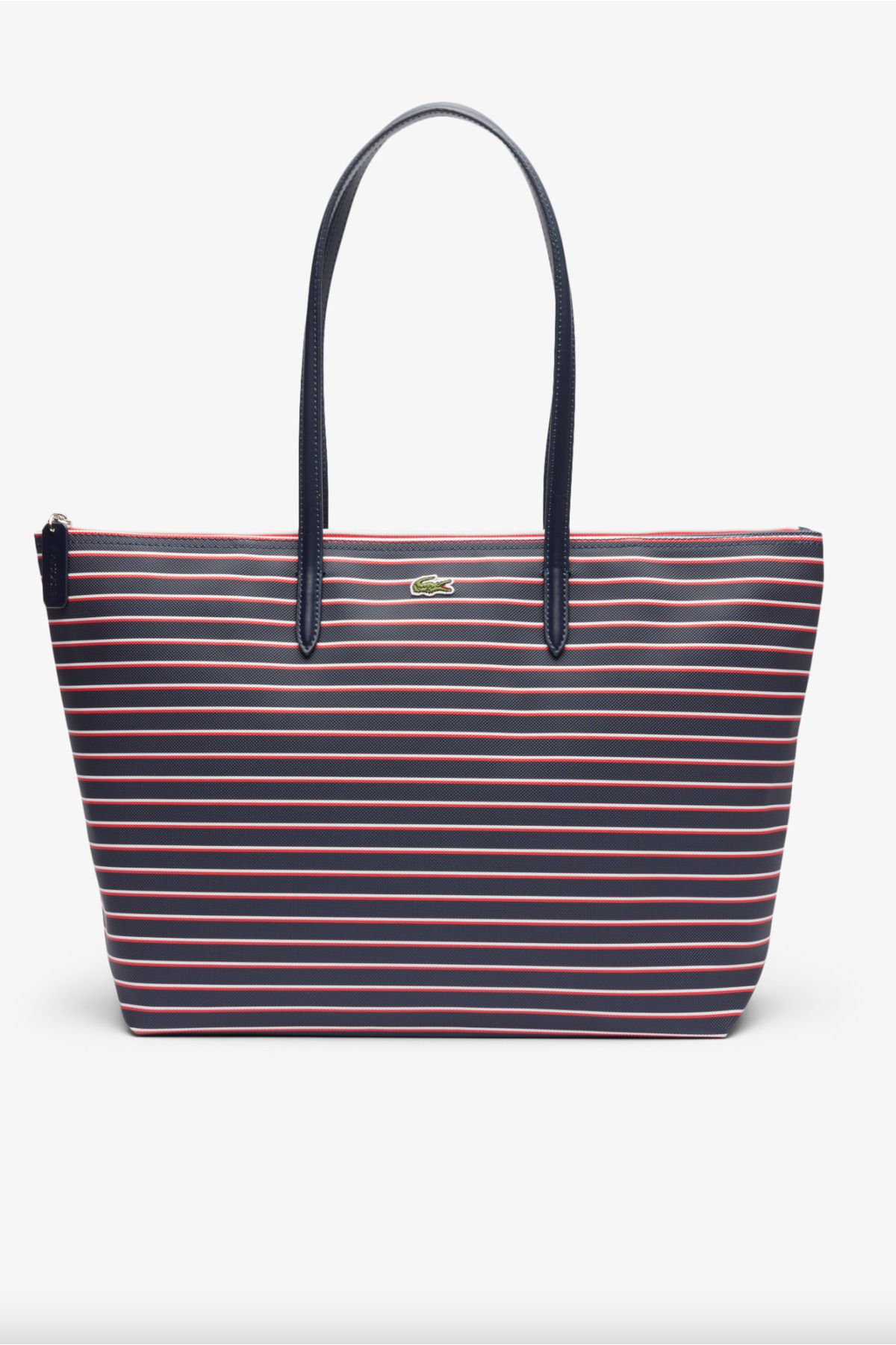 Lacoste Large L.12.12 Concept Striped Tote