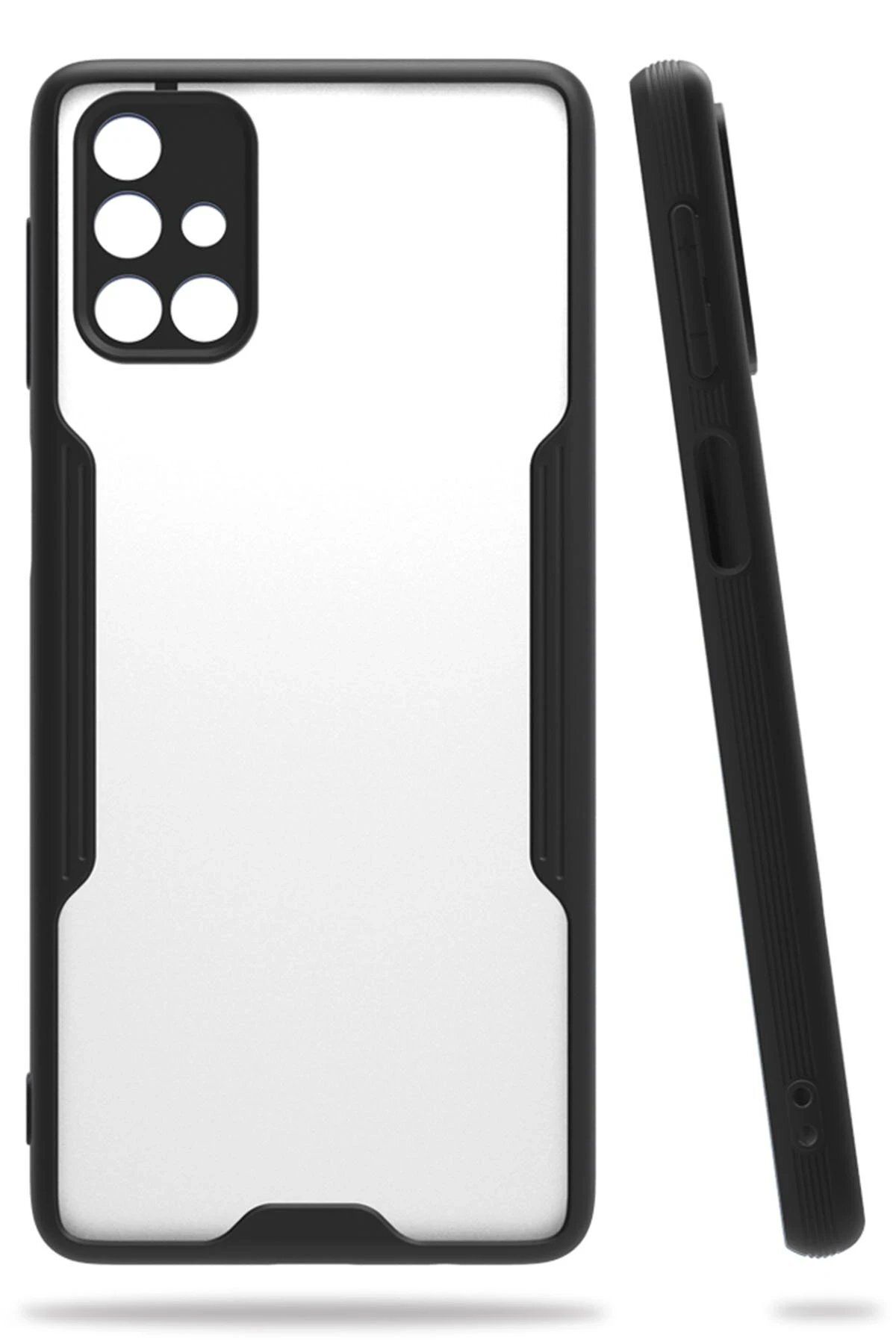 CepteToptan Newface Samsung Galaxy M31S Kılıf Platin Silikon - Siyah